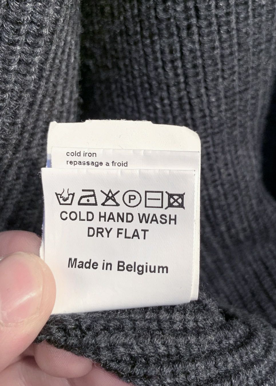 Kris Van Assche Kris Van Assche Grey Wool Ribbed Zip-up Pocketed Sweater Size US XL / EU 56 / 4 - 11 Thumbnail