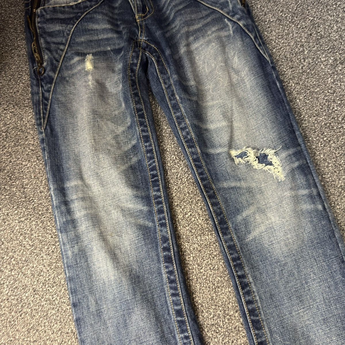 Affliction 🔥🇯🇵 Japanese Y2k PPFM Style Heritage Stone Side Zippee Denim Size US 34 / EU 50 - 5 Thumbnail