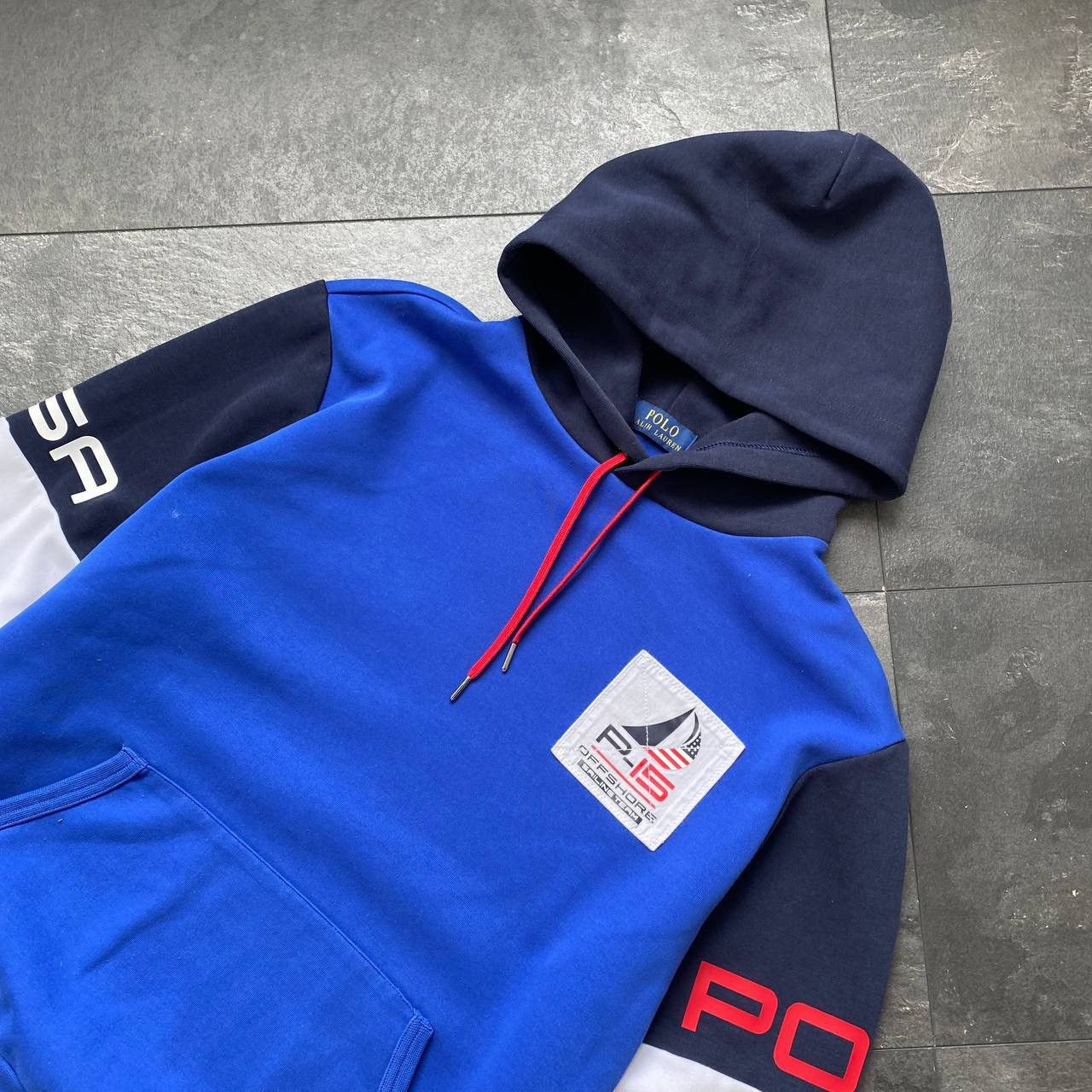 Polo Ralph Lauren × Vintage Vintage polo Ralph Lauren hoodie big USA flag logo Size US L / EU 52-54 / 3 - 2 Thumbnail