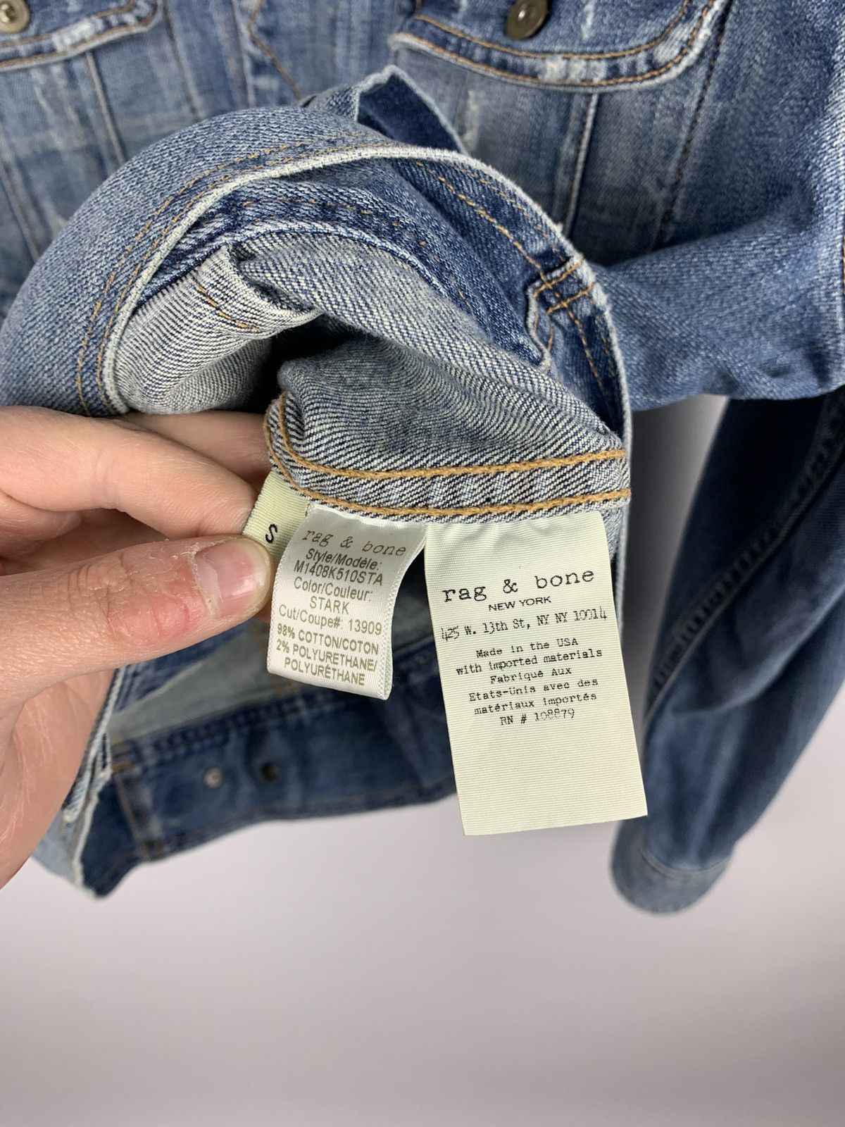 Designer × Rag & Bone Rag & Bone Standard Issue Classic Fit Denim Jacket Made USA Size US S / EU 44-46 / 1 - 20 Thumbnail