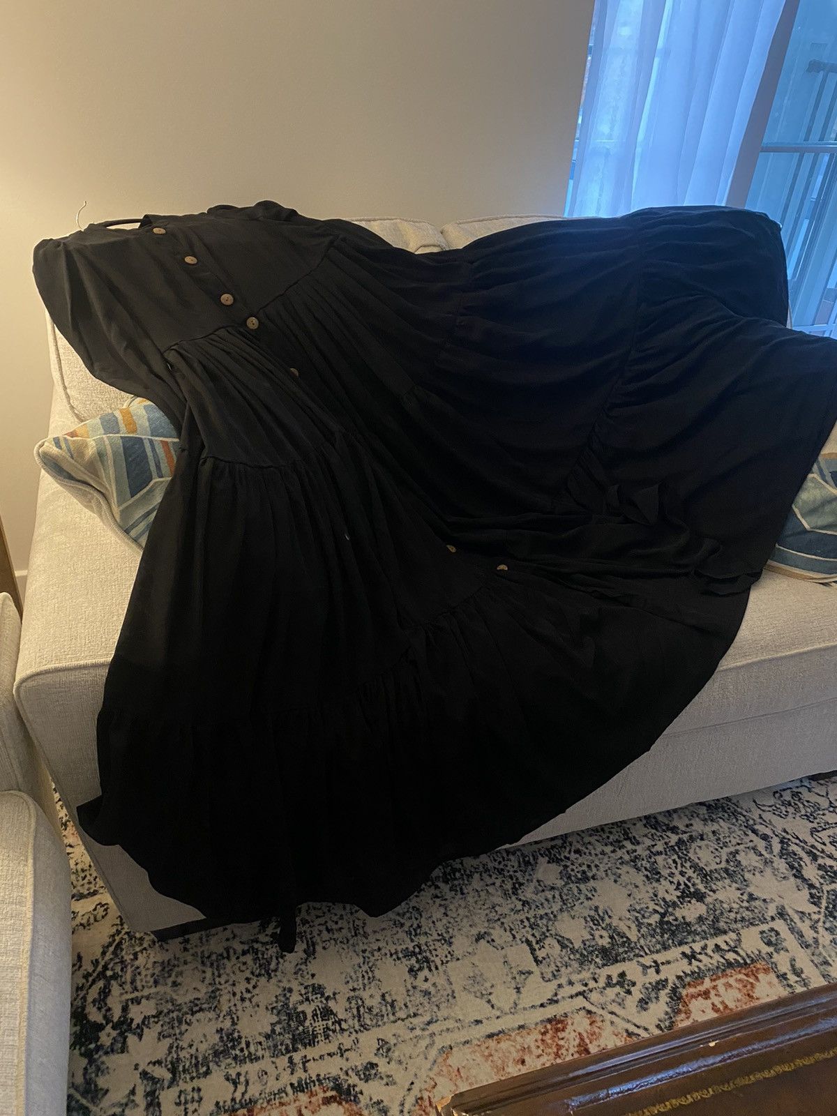Other Womens Muslim Tiered Ruffles Holiday Abaya Maxi Dress Size L / US 10 / IT 46 - 12 Thumbnail