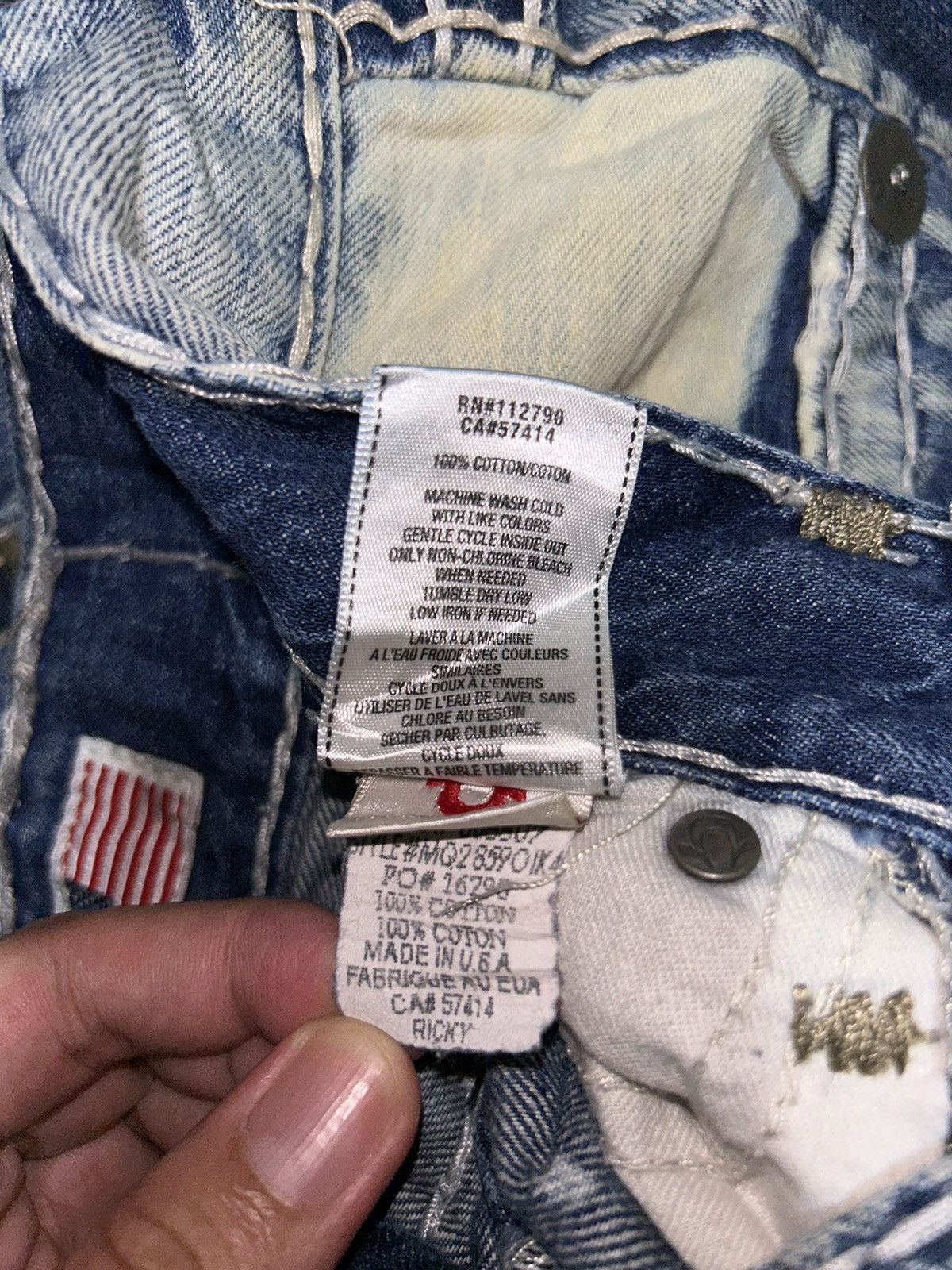 True Religion True Religion Ricky Super-T Distressed Jeans Size US 32 / EU 48 - 8 Thumbnail