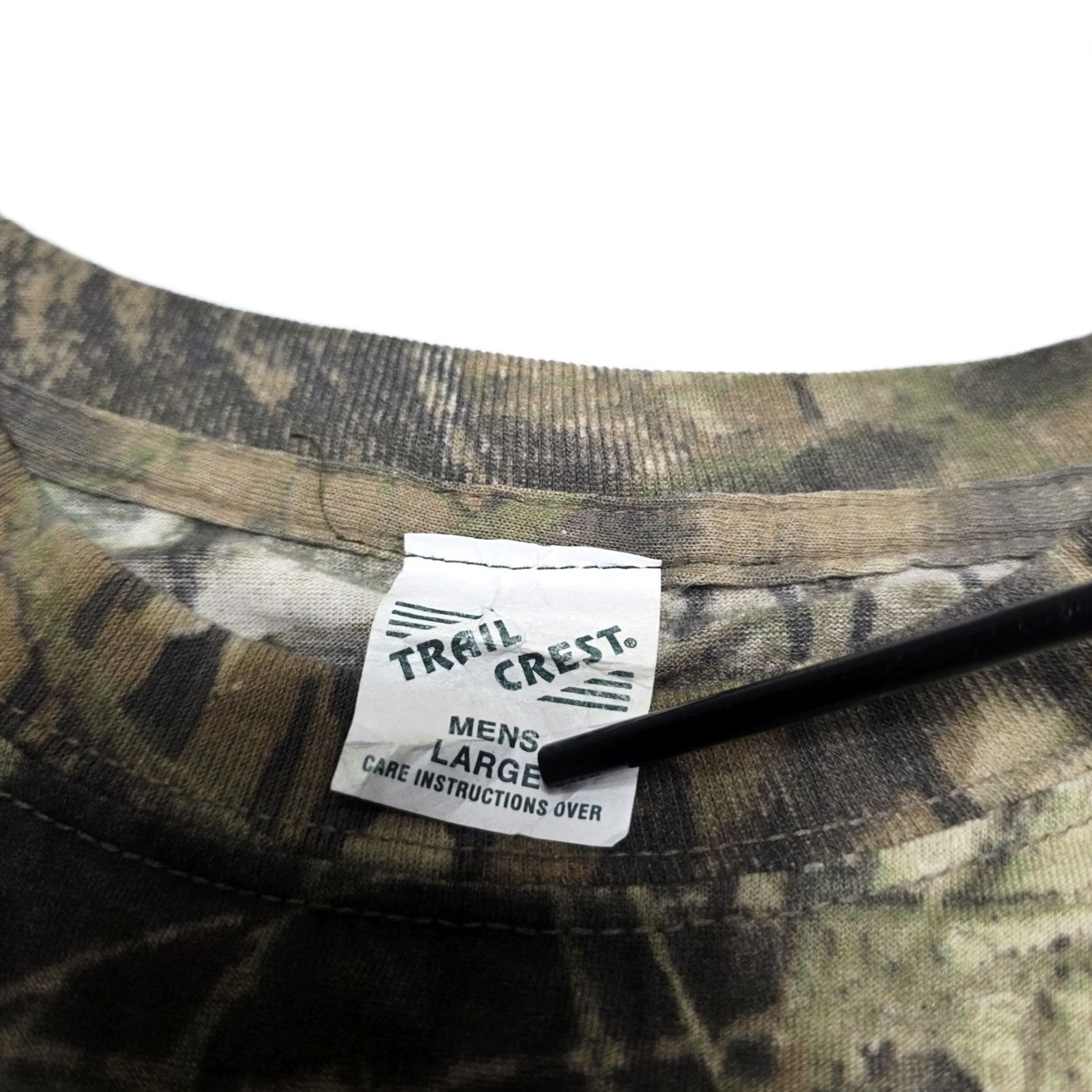 Vintage VINTAGE Trail Crest Mens Large Camo Long Sleeve Tshirt Hunting Camouflage Pocket Size US L / EU 52-54 / 3 - 6 Thumbnail
