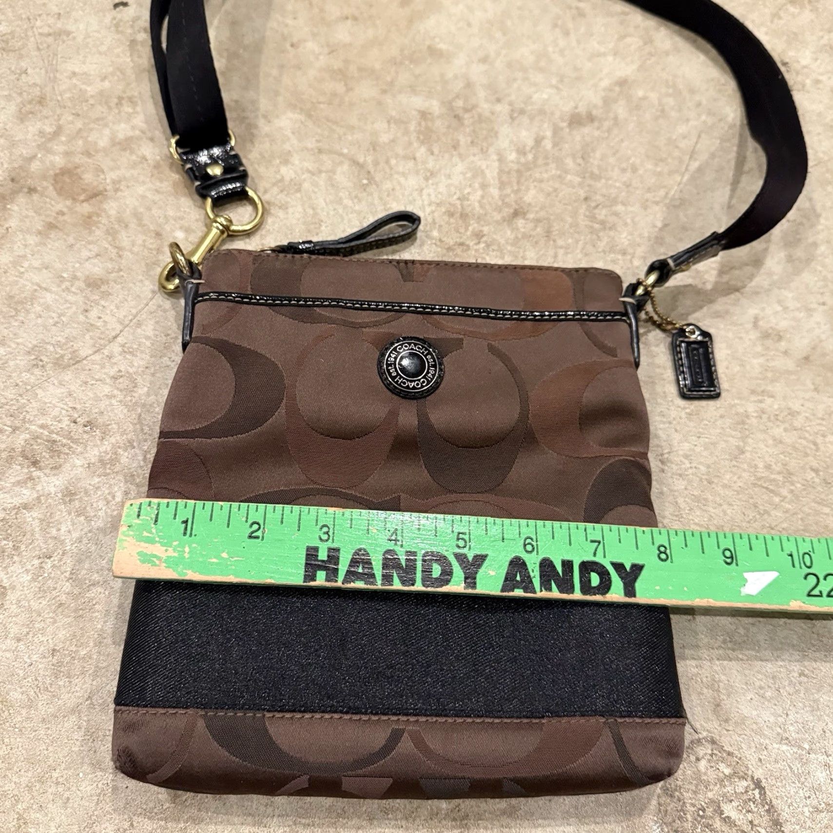 Coach Coach Crossbody Bag Logo Brown with Adjustable Straps Canvas Women’s Size ONE SIZE - 7 Thumbnail