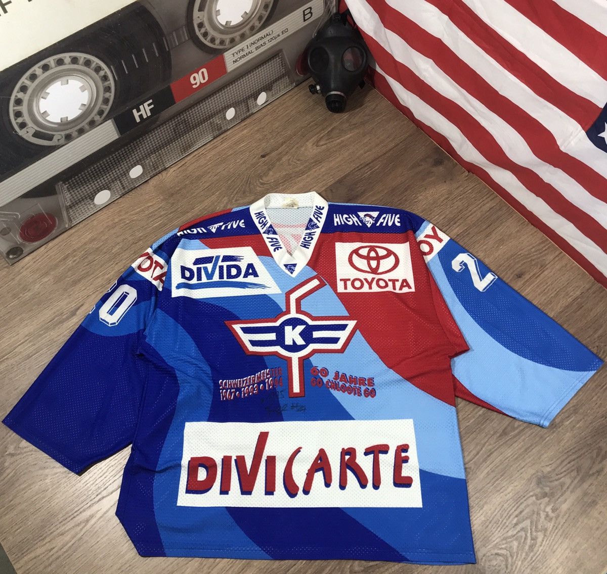NHL EHC KLOTEN Hockey Jersey 1990/1995 Shirt #20 Reto Pavoni Size US XL / EU 56 / 4 - 1 Thumbnail