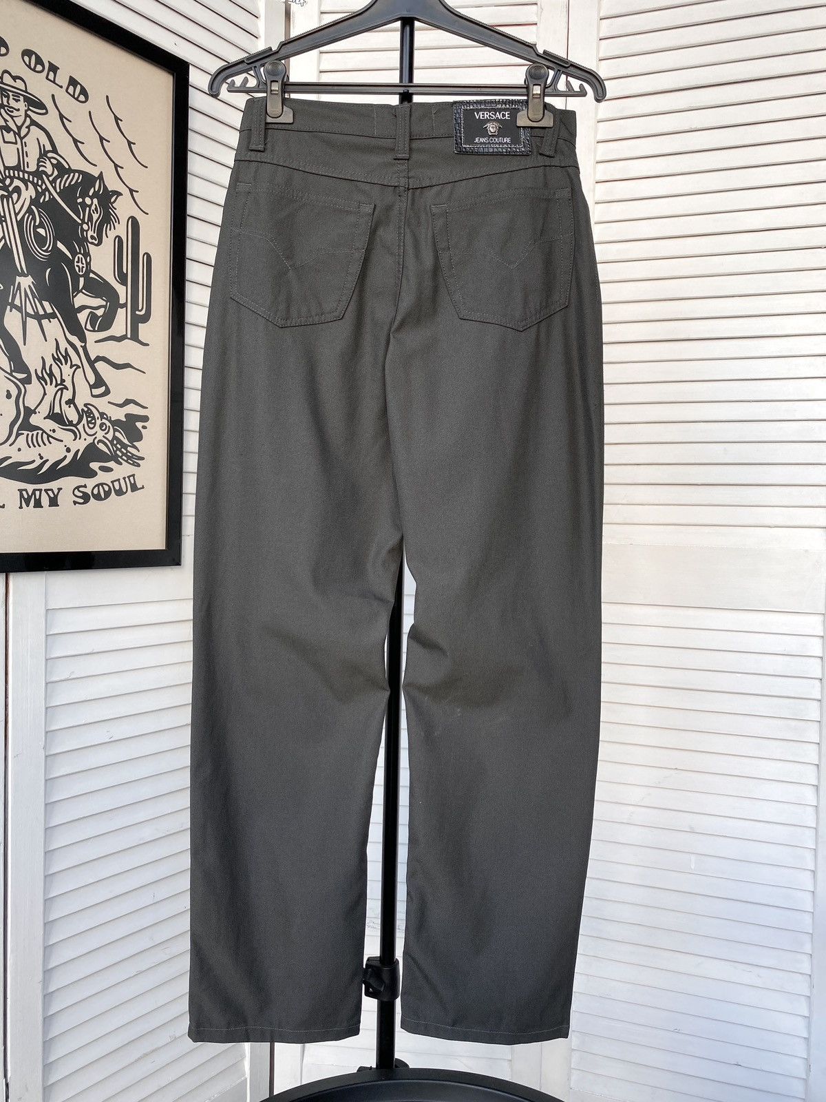 Versace × Versace Jeans Couture × Vintage Versace Gianni Versace Couture Medusa Patch Y2K Light Pants Size 30" / US 8 / IT 44 - 2 Thumbnail