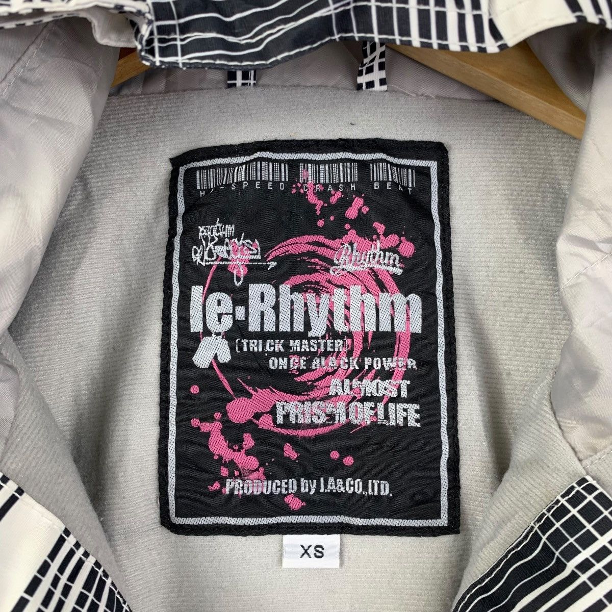 Vintage Vintage le-Rhythm Trick Master Grid Pattern Hooded Jacket Size US XS / EU 42 / 0 - 3 Thumbnail
