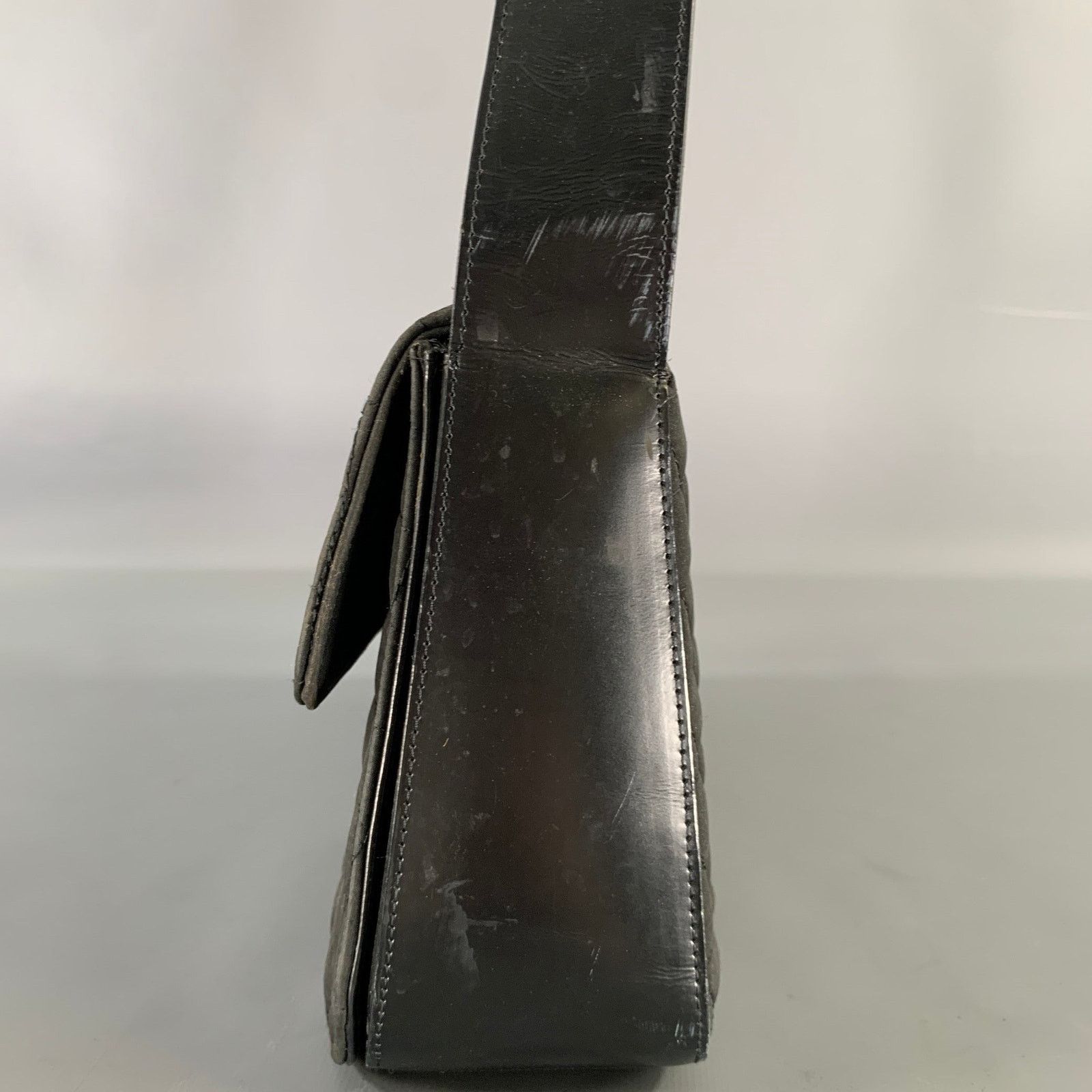 Bally BALLY Black Silver Quilted Leather Fabric Shoulder Bag Size ONE SIZE - 12 Thumbnail