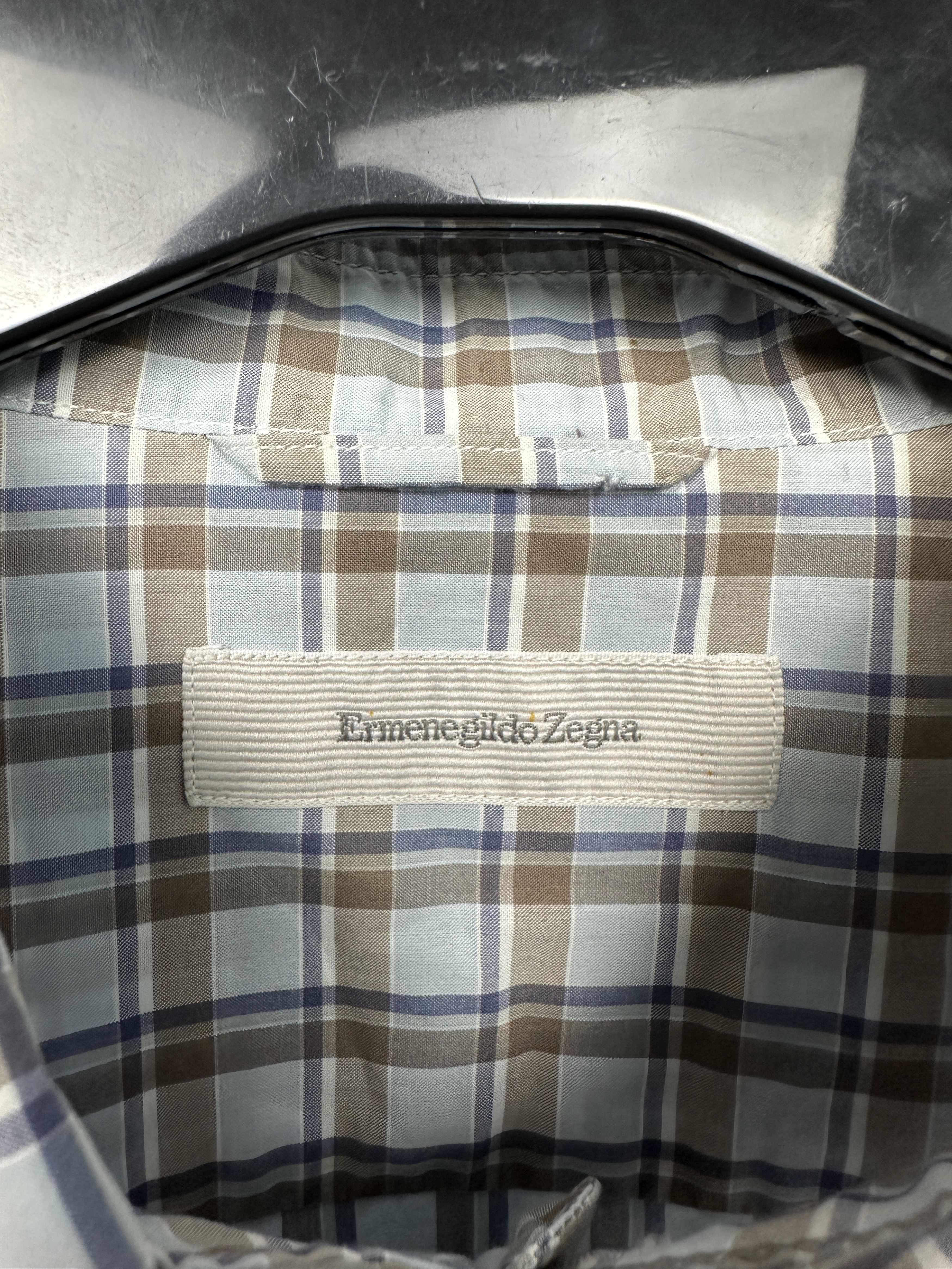 Ermenegildo Zegna Ermenegildo Zegna Vintage Mens Long Sleeve Shirt Size US L / EU 52-54 / 3 - 3 Thumbnail