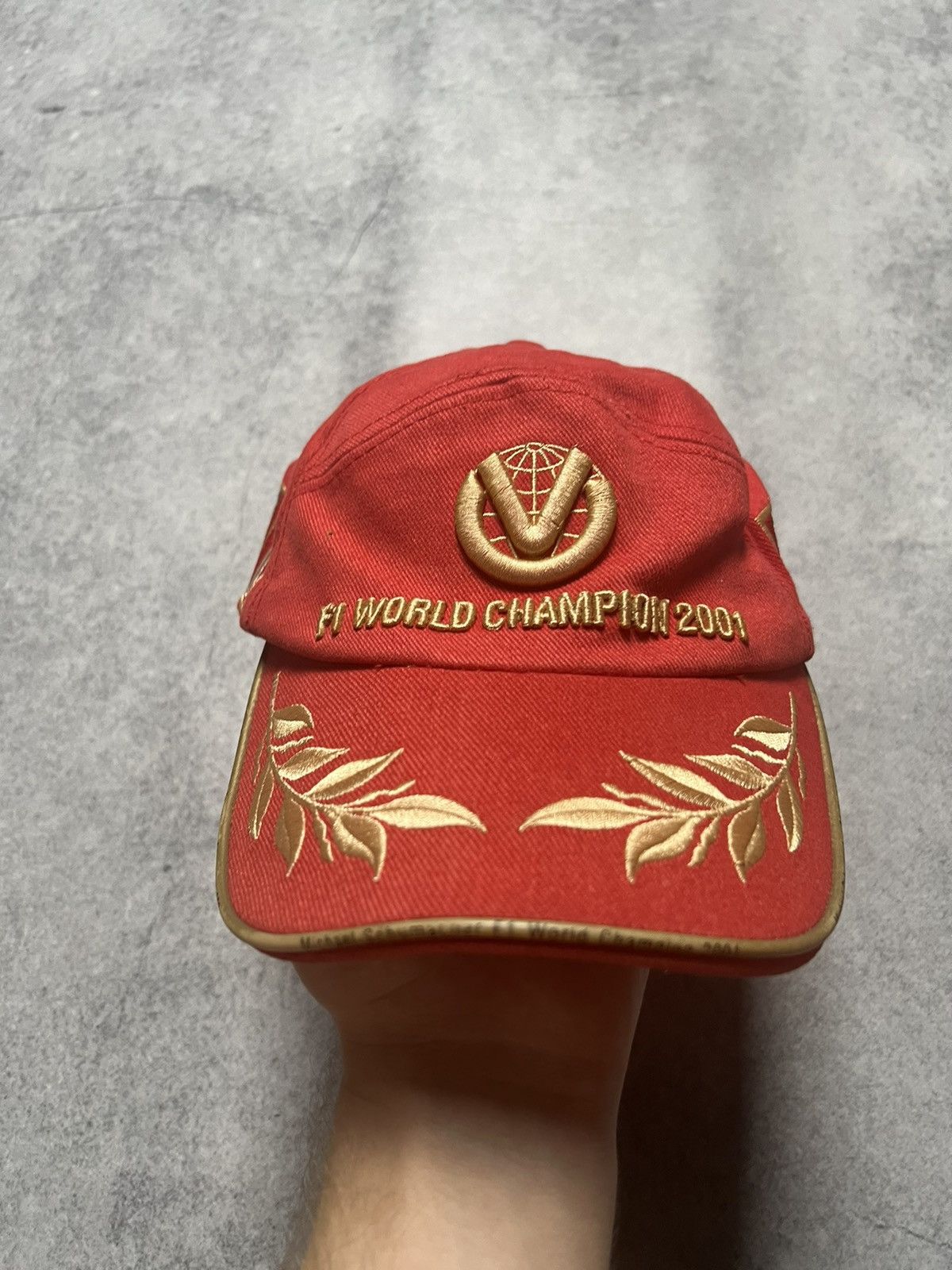 Vintage Vintage 2001 Ferrari Michael Schumacher World Champion Cap Size ONE SIZE - 2 Thumbnail