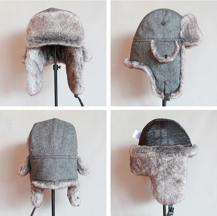Other Trapper Winter Bomber Warm Fur Ear Flaps Hats Size ONE SIZE - 3 Thumbnail