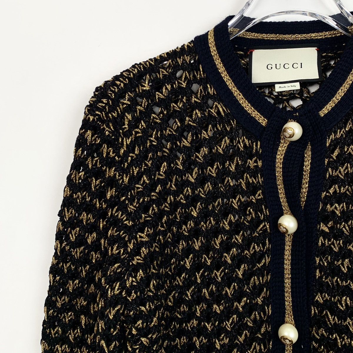Gucci Gucci Color-block Striped Woven Knit Cardigan K26WX Size M / US 6-8 / IT 42-44 - 3 Thumbnail