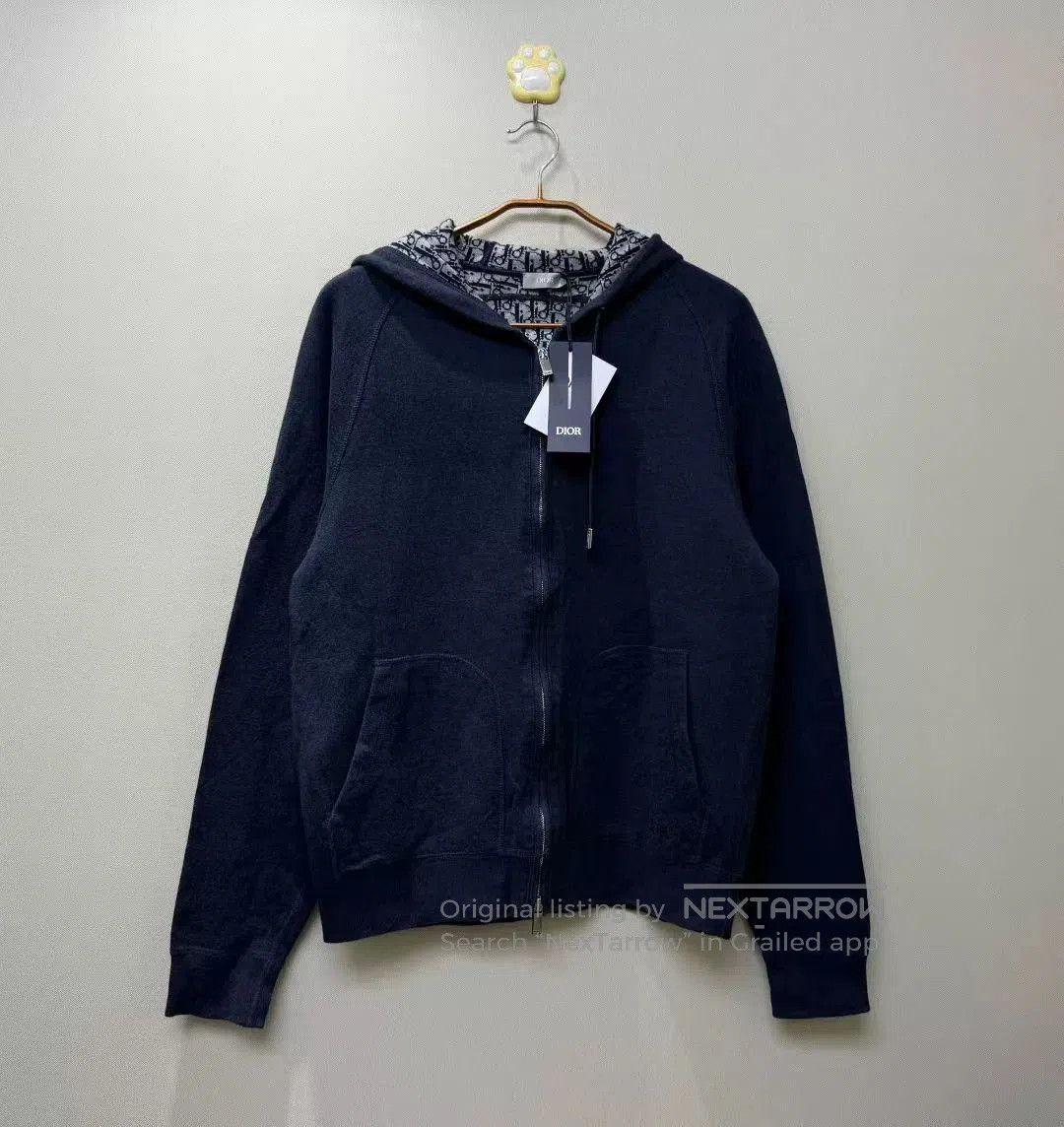 Dior dior navy logo cashmere hoodie jacket. Size US L / EU 52-54 / 3 - 1 Thumbnail