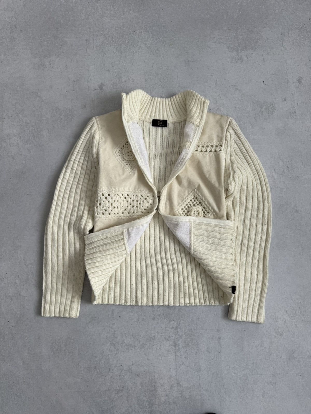 Just Cavalli Vintage Just Cavalli Knit Double Zip Wool Sweater Size S / US 4 / IT 40 - 1 Thumbnail