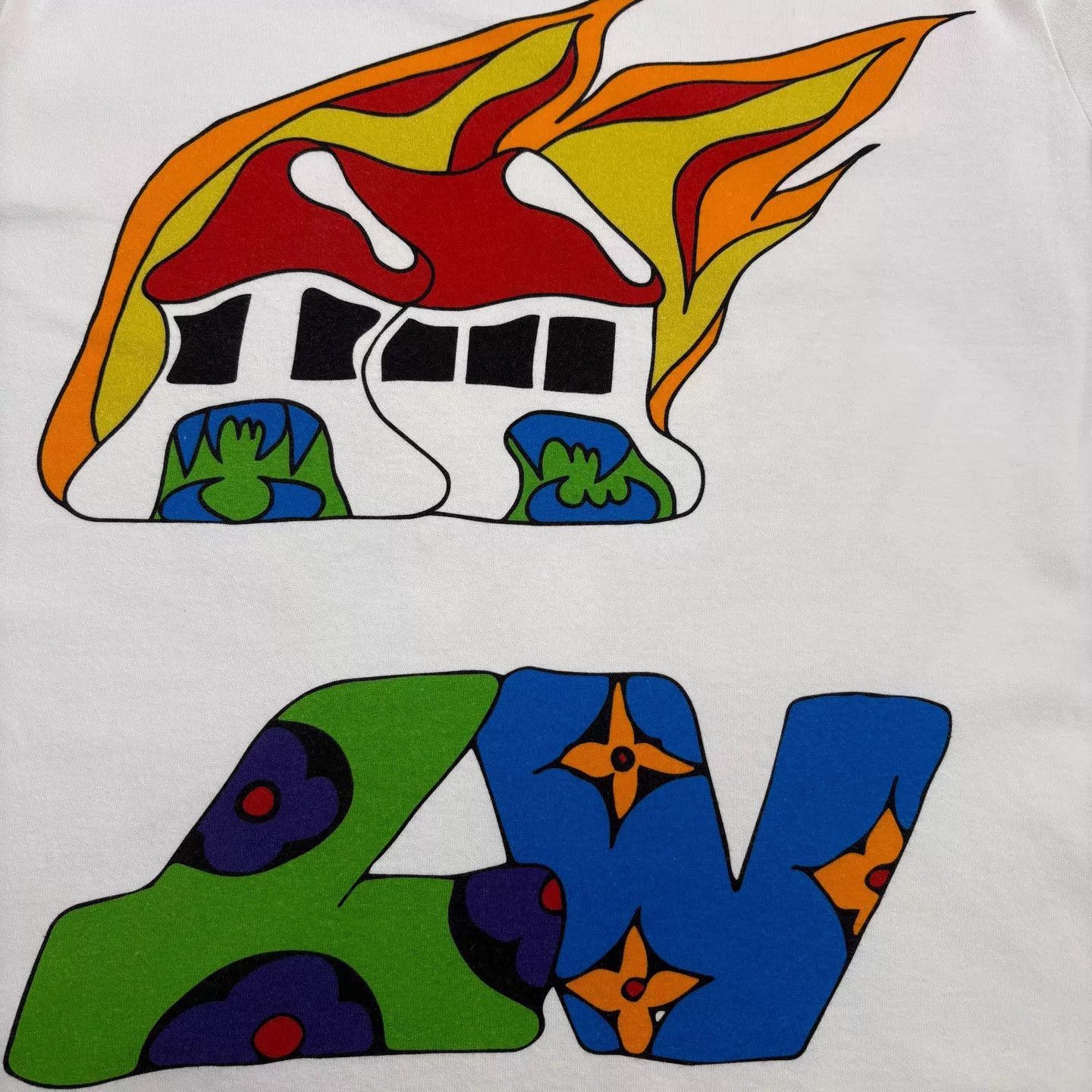 Louis Vuitton LV Cartoon Train Head Print Short Sleeve Tee L Size L / US 10 / IT 46 - 3 Thumbnail