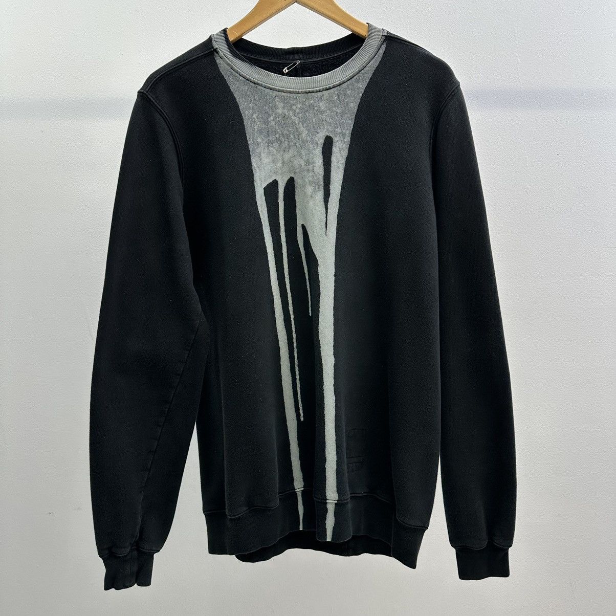 image of Rick Owens Vomit Crewneck in Black, Men's (Size Small)