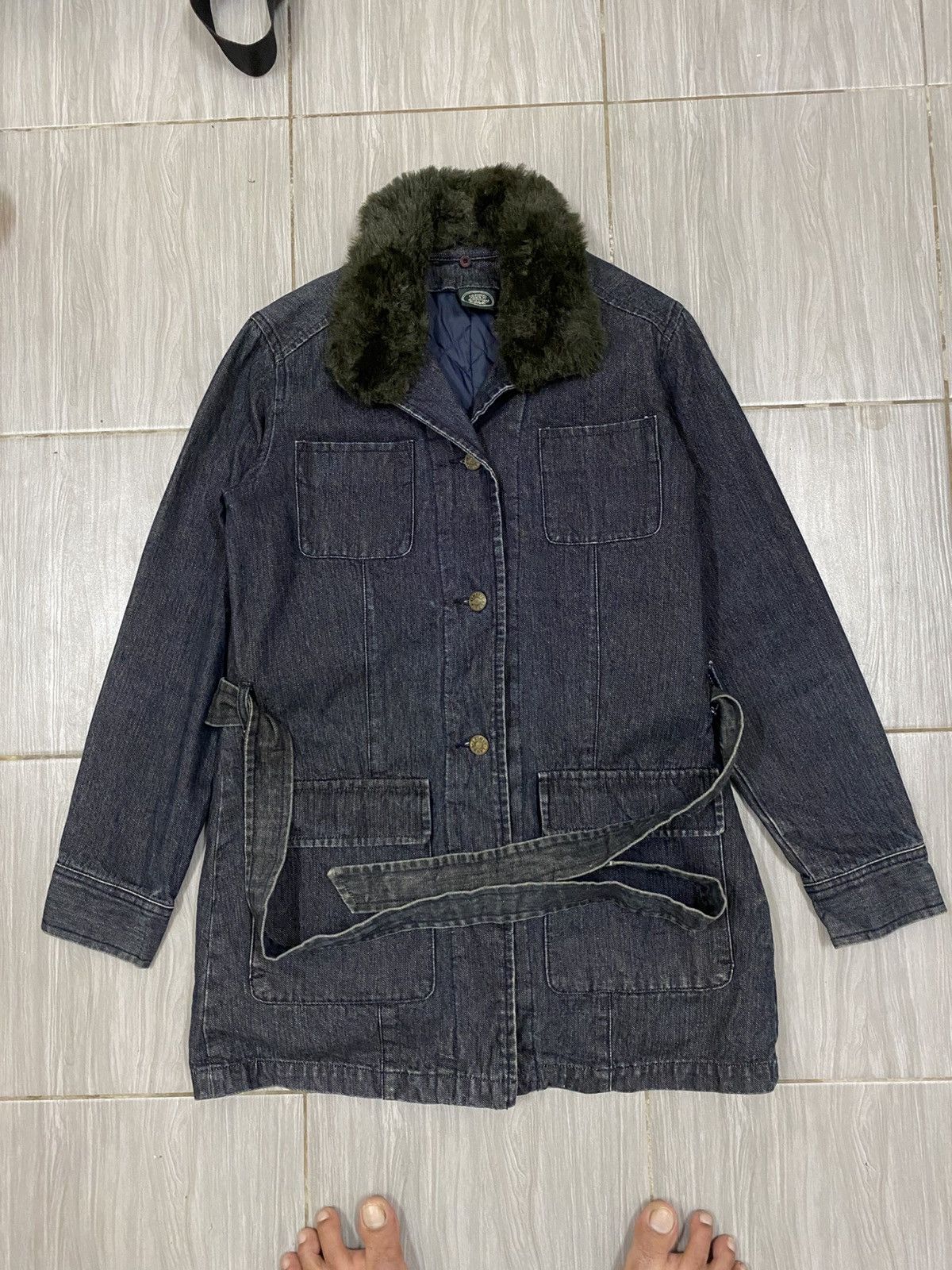 Vintage Vtg Laura Ashley Denim Jacket Fur Size US S / EU 44-46 / 1 - 5 Thumbnail