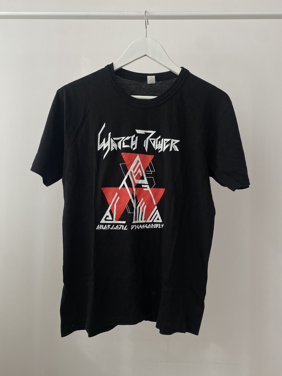 image of Watchtower Energetic Disassembly Vintage 80's 1985 Tee in Black, Men's (Size Large)