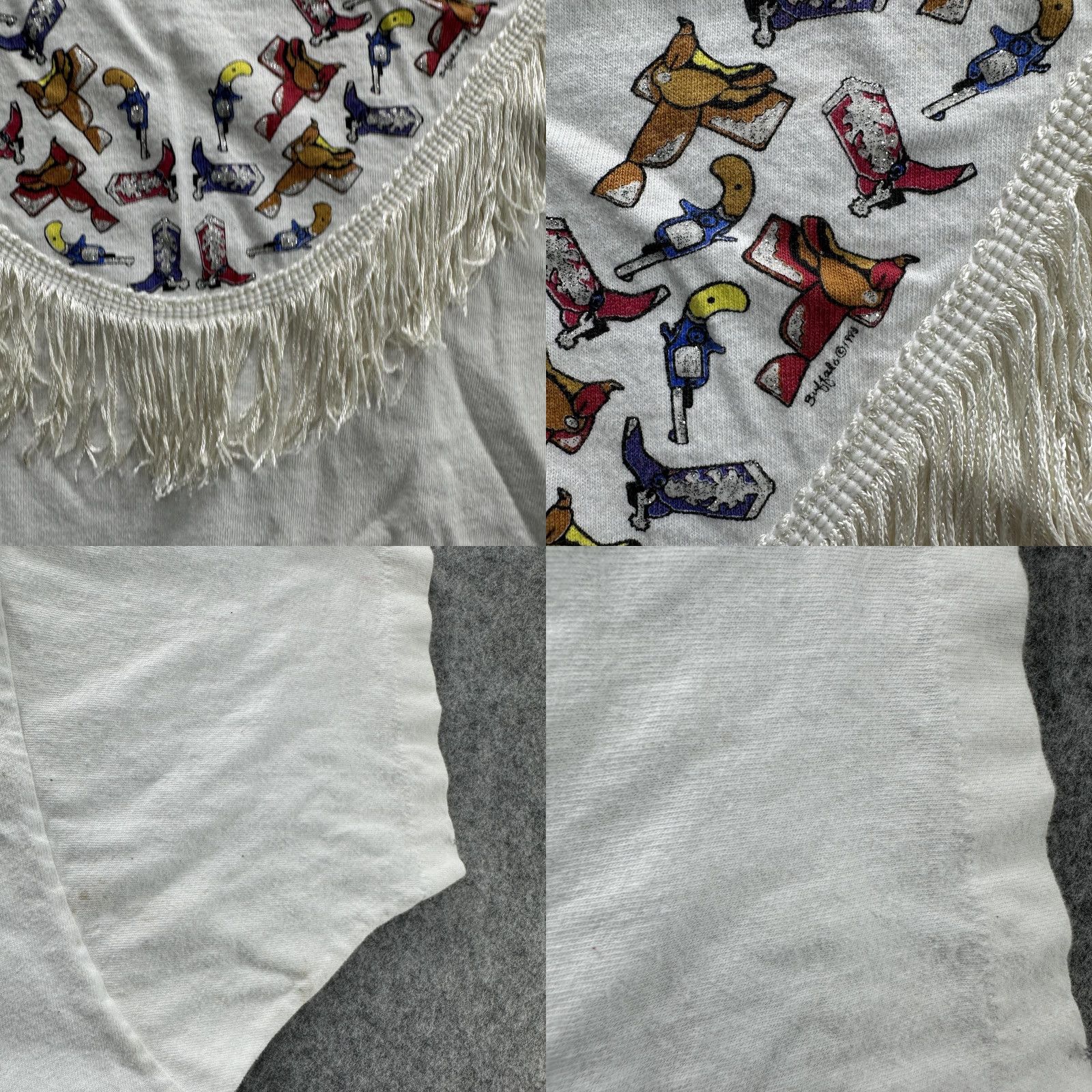 Vintage VINTAGE Buffalo Shirt Womens Large White Fringe Western Cowboy Pistols 90s USA Shirt Womens Large White Fringe Western Cowboy Pistols 90s USA Size L / US 10 / IT 46 - 8 Thumbnail