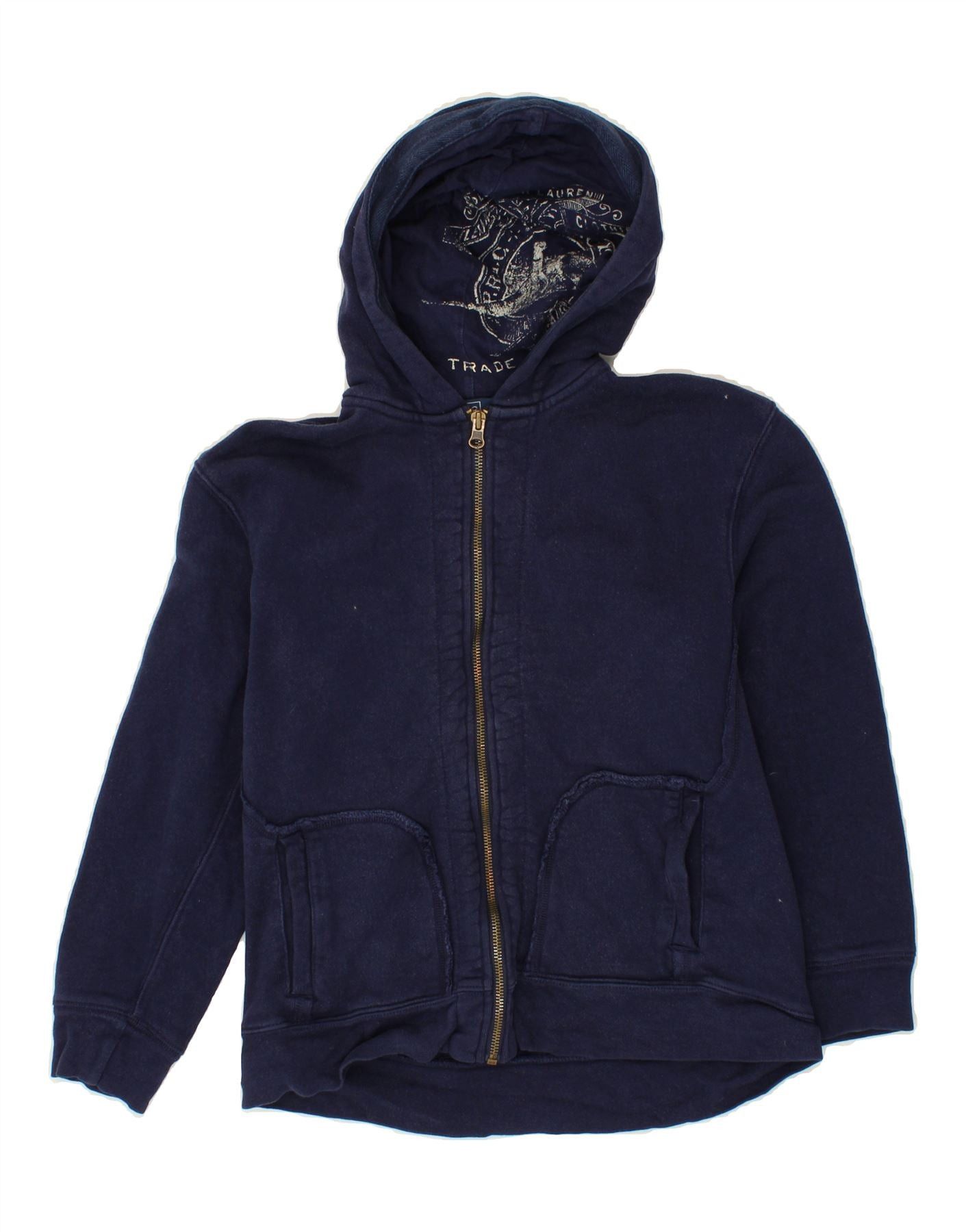 Polo Ralph Lauren Girls Zip Hoodie Sweater 12-13 Years Medium Navy Blue Size M / US 6-8 / IT 42-44 - 1 Thumbnail
