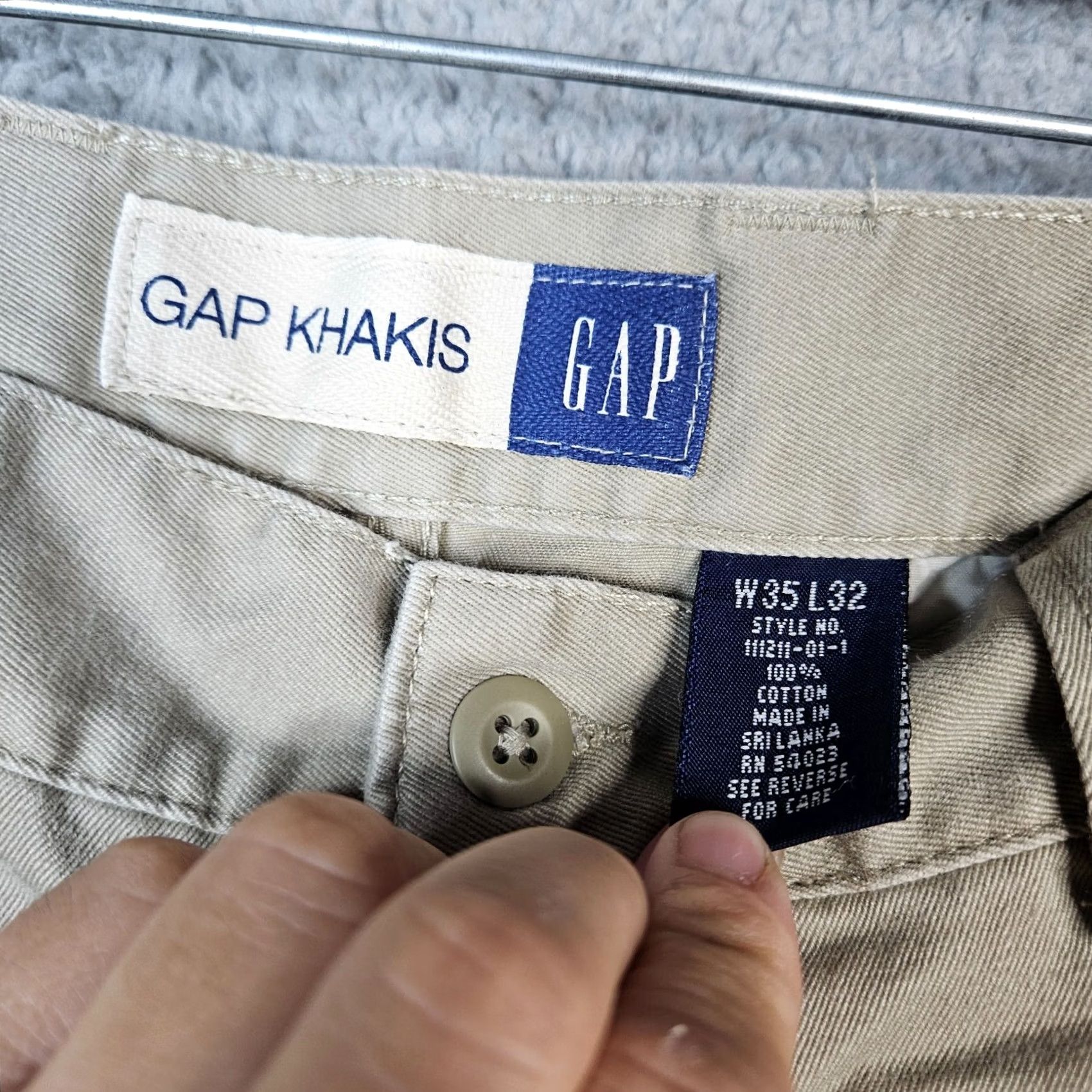 Gap GAP KHAKIS Pants Cargo Wide-Leg Size W35 L31 Beige Regular Mens Vintage No Size US 35 - 3 Thumbnail