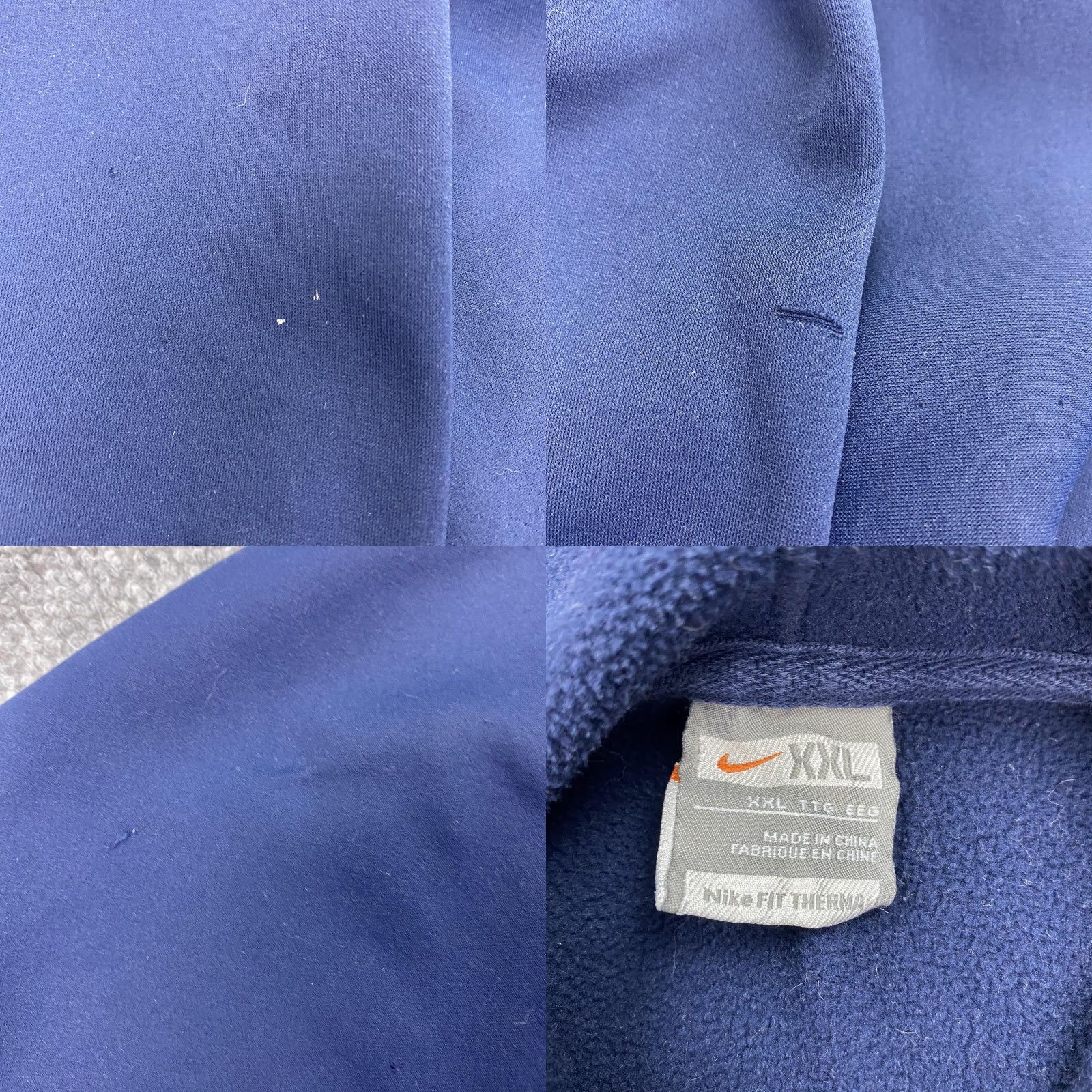 Nike Nike NikeFIT Therma Hoodie Mens 2XL Navy Blue Pullover Sweatshirt Logo Graphic Print Pockets Hooded Fleece Polyester Size US XXL / EU 58 / 5 - 8 Thumbnail