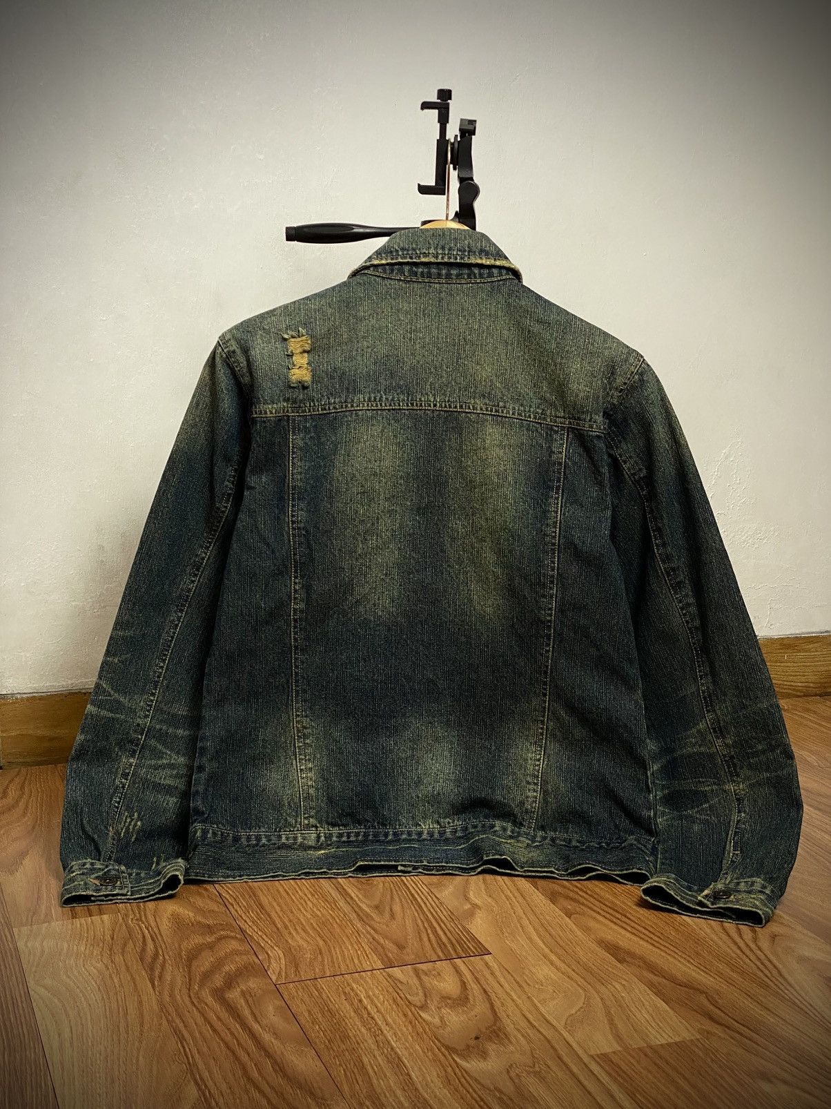 In The Attic In The Attic Japan Mud Wash Denim Jacket Punk LGB Style 🕷️ Size US M / EU 48-50 / 2 - 7 Thumbnail