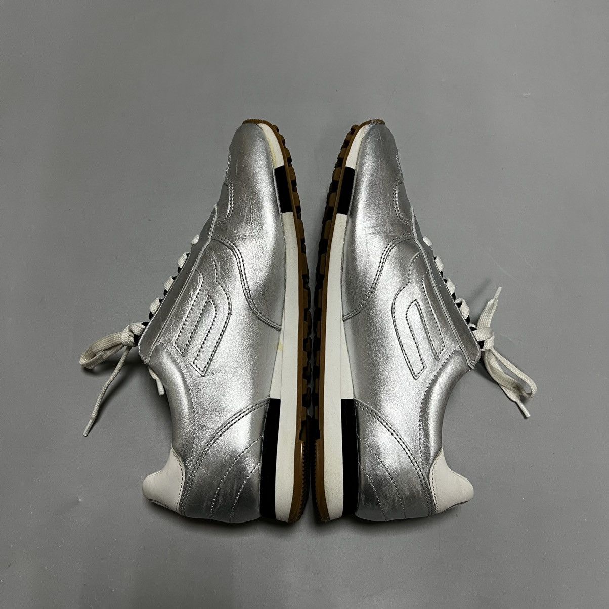 Bally BALLY Gavina Metallic Silver Low Woman's Leather Sneakers Size US 7.5 / IT 37.5 - 20 Thumbnail