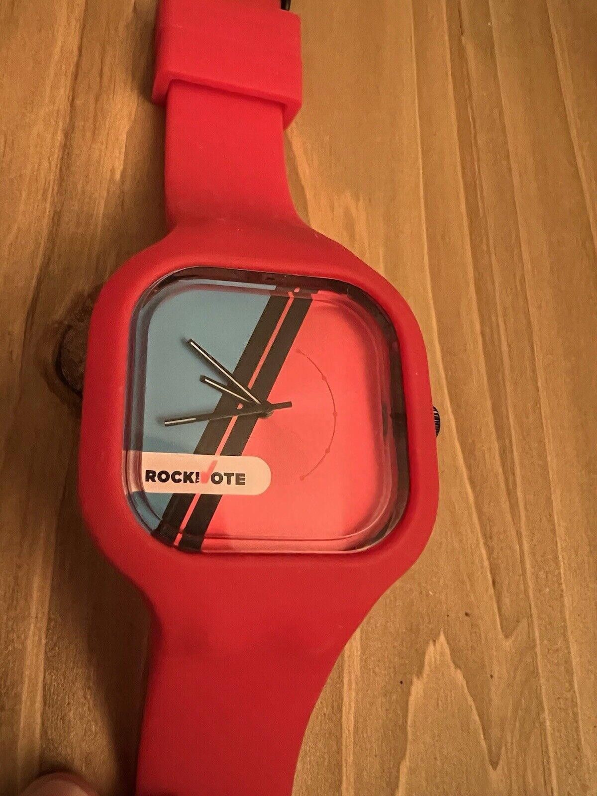 Designer Modify Watch “Rock Vote” New Battery Silicone Band Size ONE SIZE - 1 Thumbnail