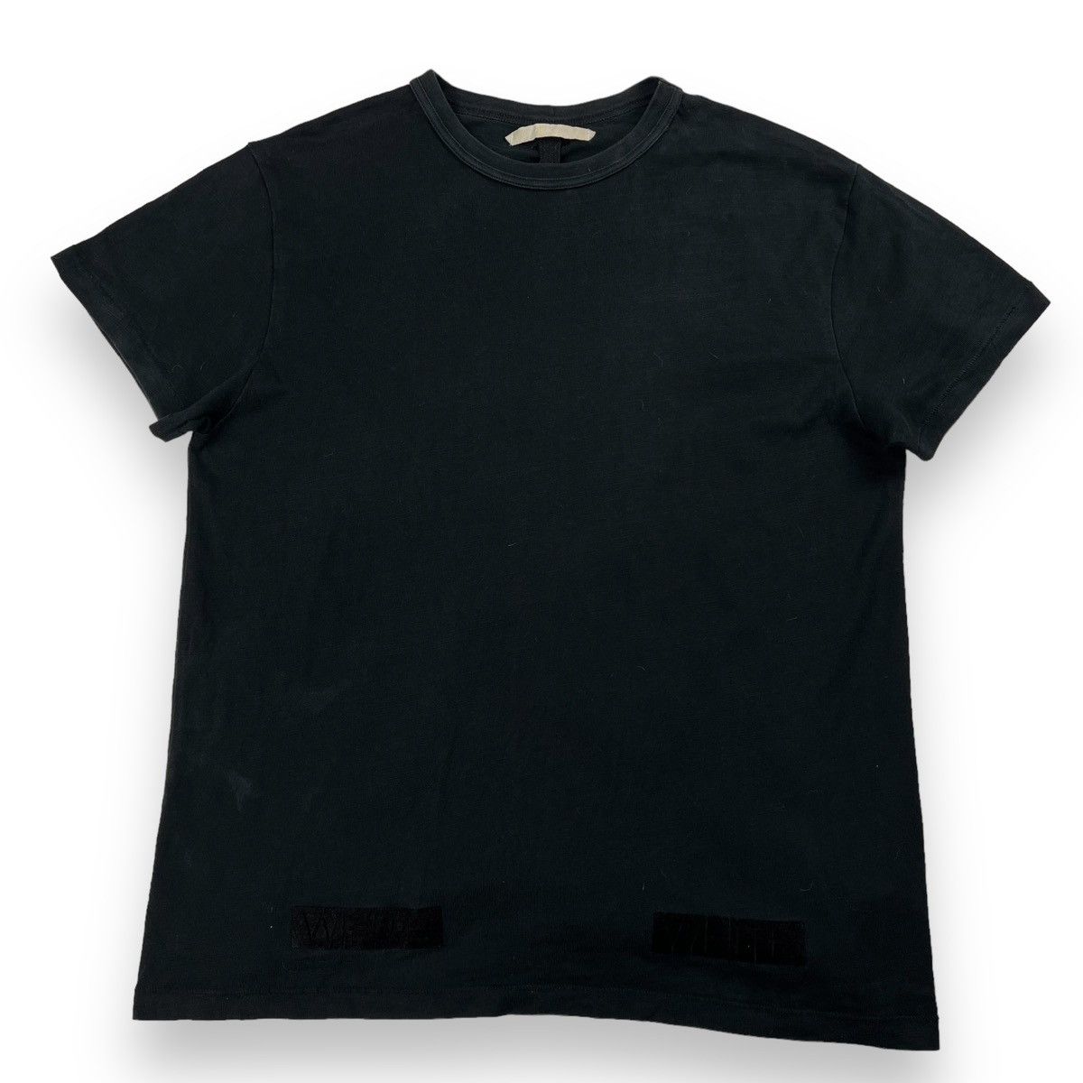 Off-White Off-White Black Velour Diagonal T Shirt Size US M / EU 48-50 / 2 - 2 Thumbnail