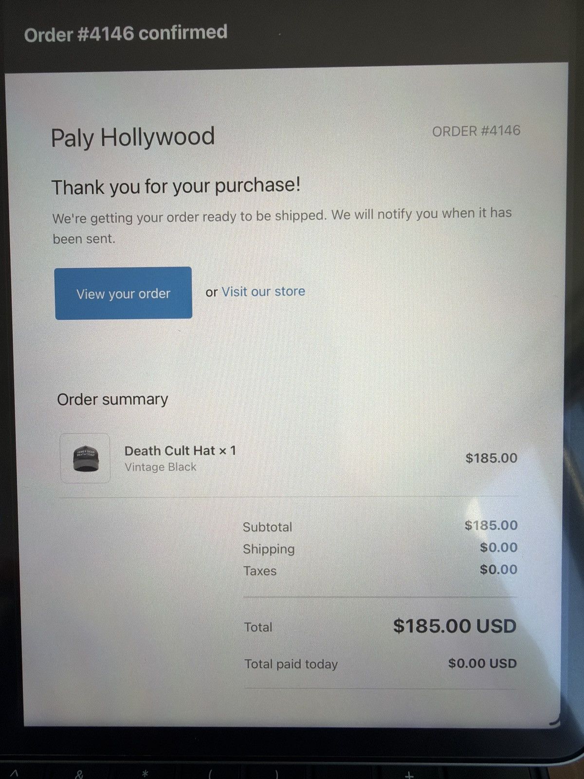 Paly Hollywood JDDC // 2024 1st Edition Signed Size ONE SIZE - 2 Thumbnail