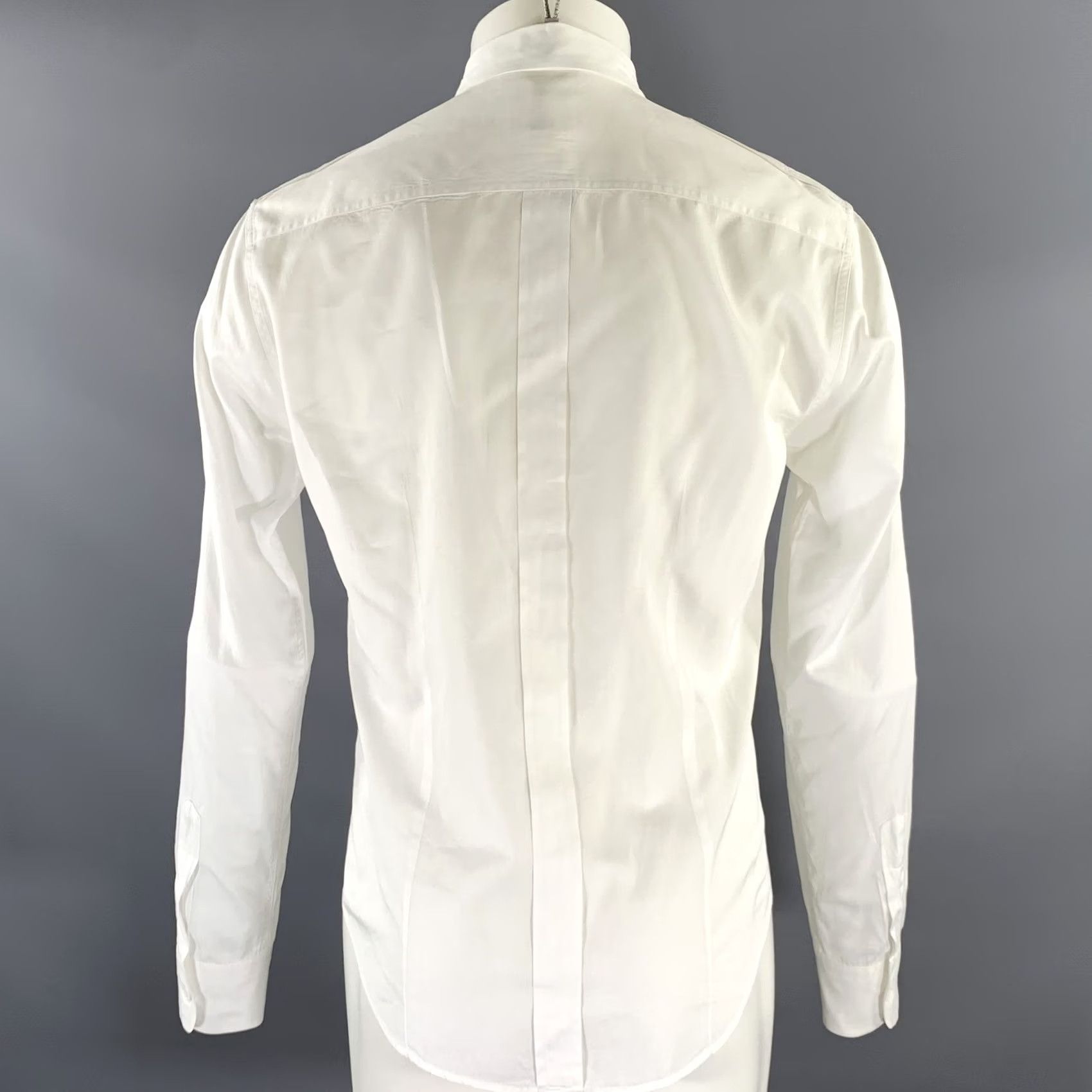 Band Of Outsiders BAND OF OUTSIDERS Shirt Size M White Cotton Military Long Sleeve Size US M / EU 48-50 / 2 - 5 Thumbnail