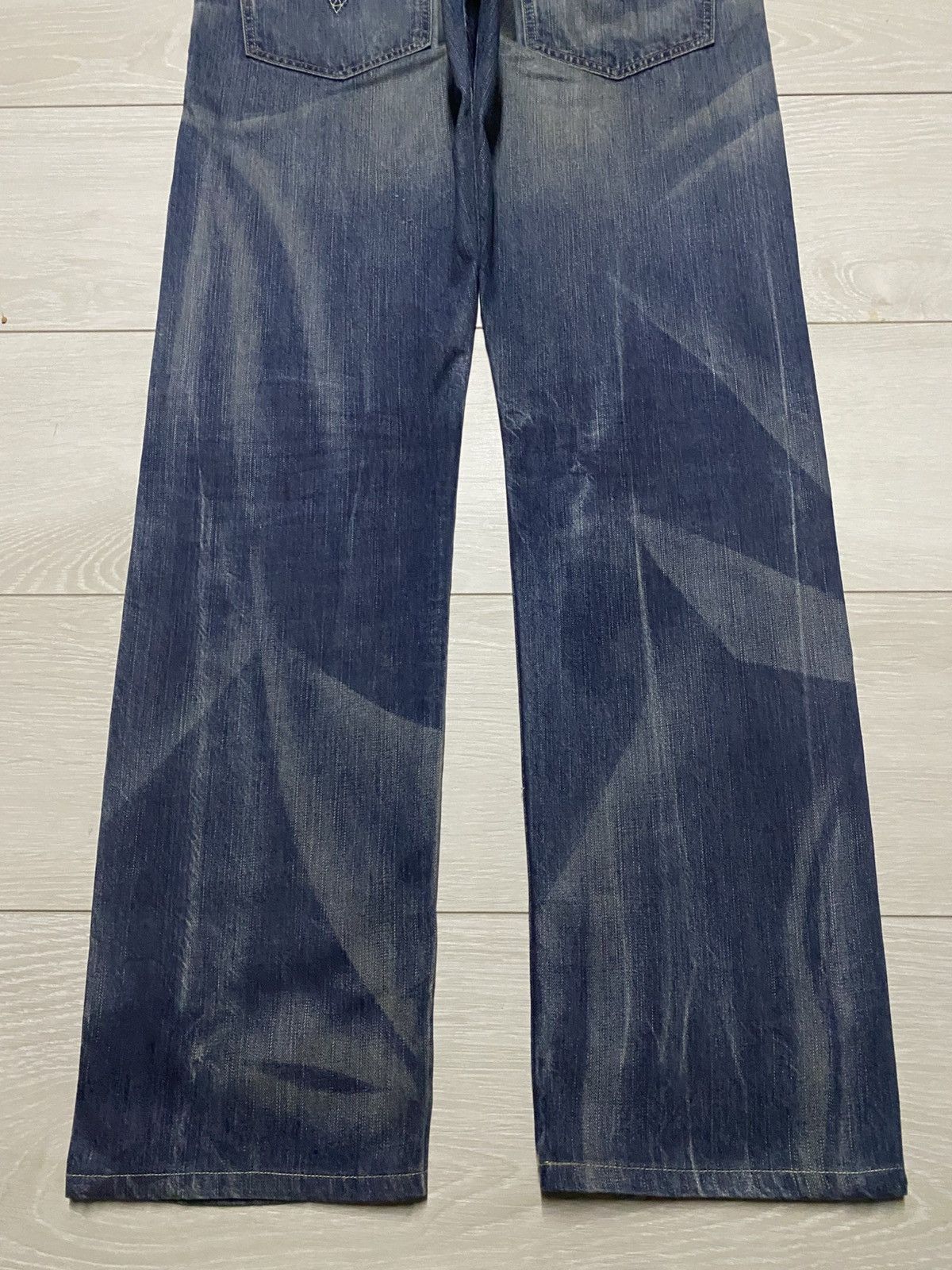 Levi's Levis 202 Vietnam Crazy Wash Distressed Buckle Back Jeans Size US 33 - 6 Thumbnail