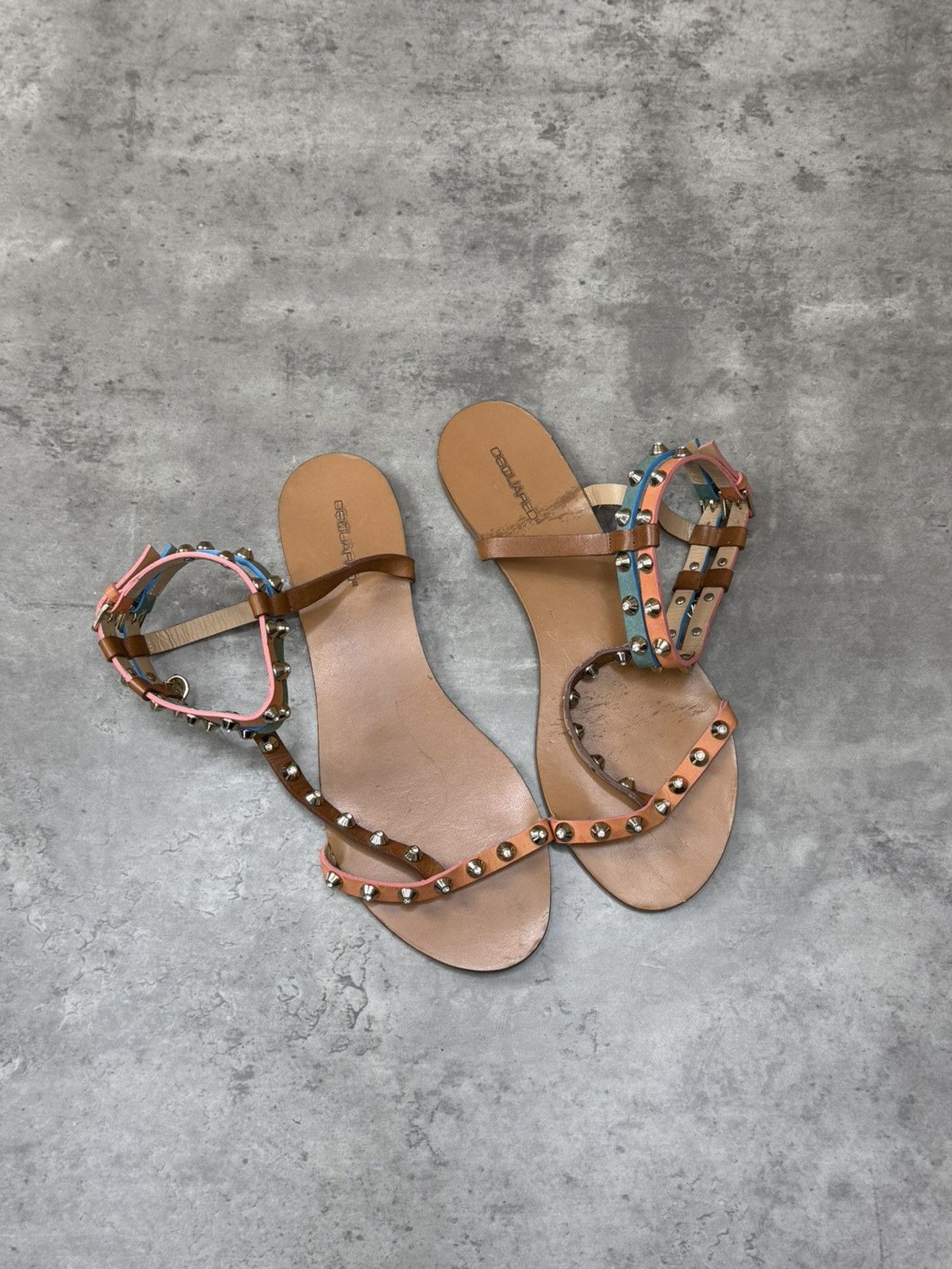Dsquared2 Dsquared2 Studded Gladiator Leather Sandals EU 40 Size US 10 / IT 40 - 1 Thumbnail
