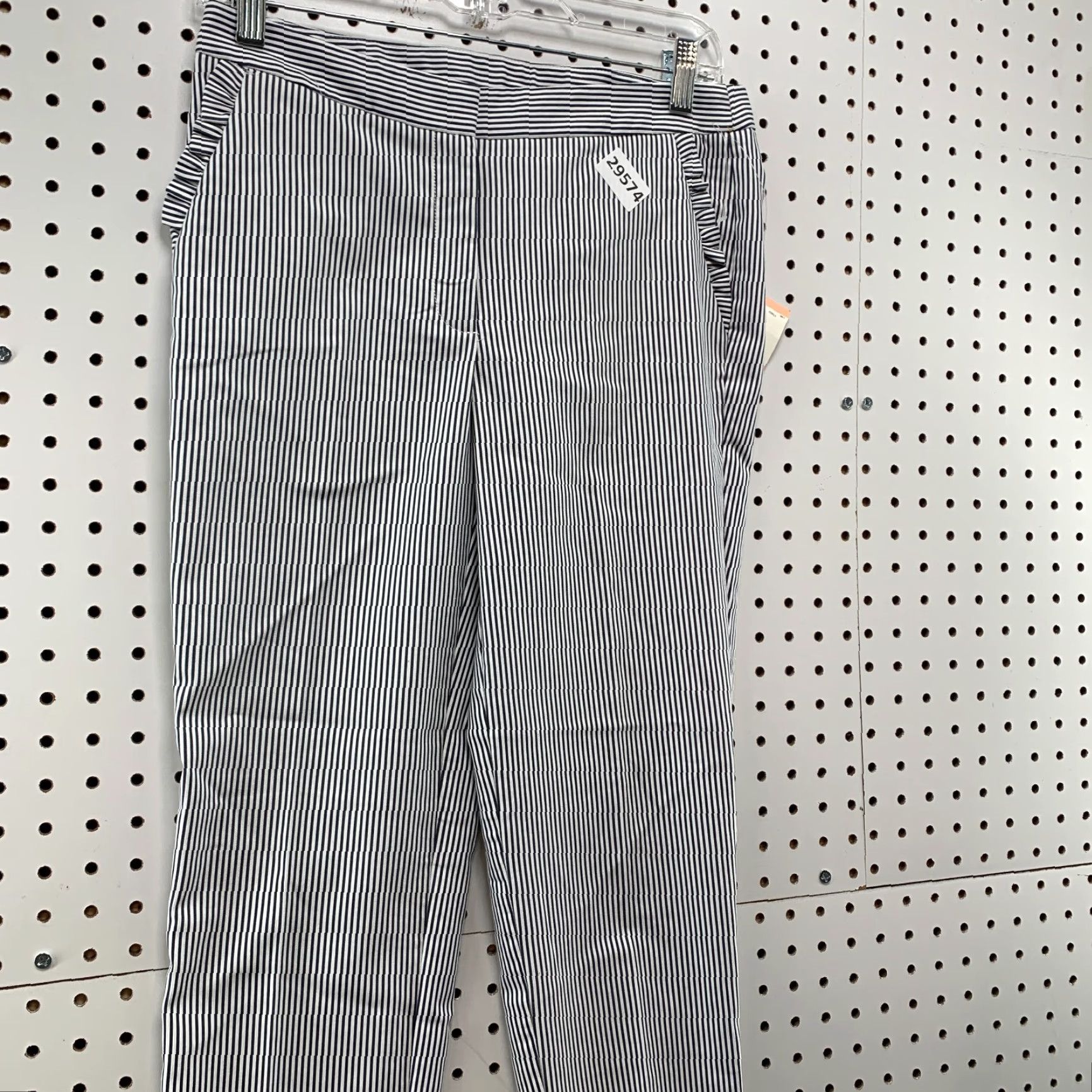 Anne Klein NEW Anne Klein Dress Pants Womens Size 2 Fits 29x27 Blue White Striped NWT Size 26" / US 2 / IT 38 - 6 Thumbnail