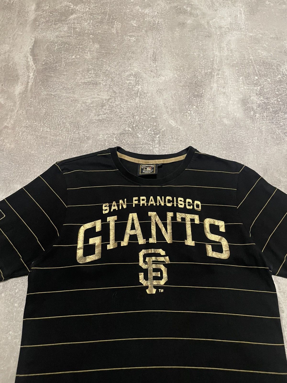 Majestic Vintage Majestic San Francisco Giants Striped NBA T-Shirt Size US S / EU 44-46 / 1 - 2 Thumbnail