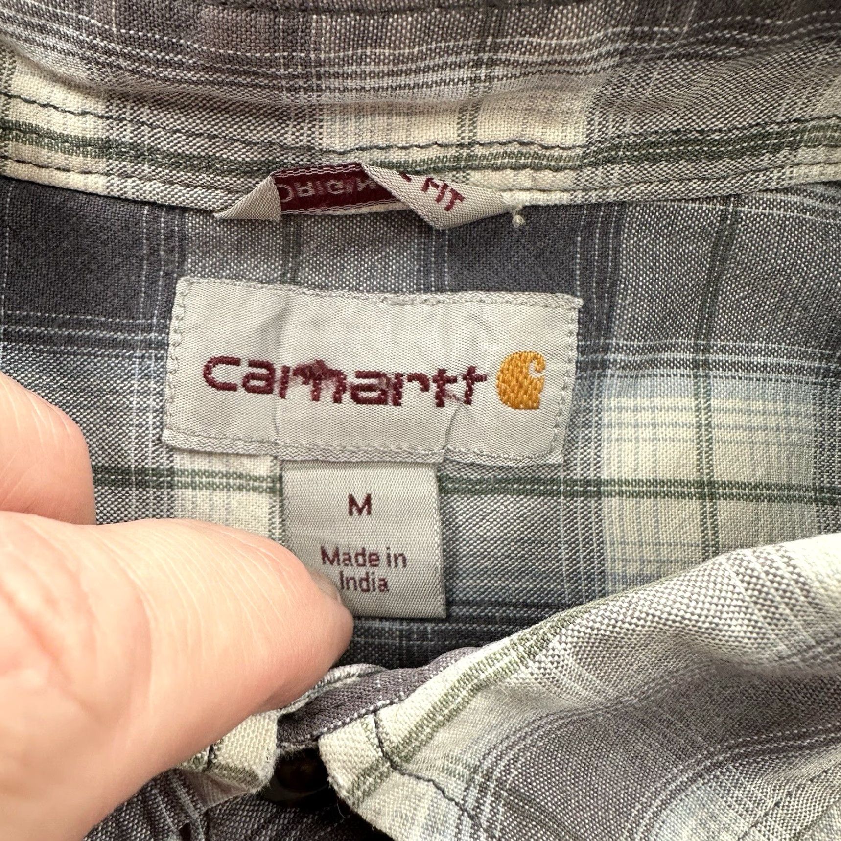 Carhartt Carhartt Shirt Men Medium Plaid Short Sleeve Button-Up Workwear Outdoor Size US M / EU 48-50 / 2 - 3 Thumbnail