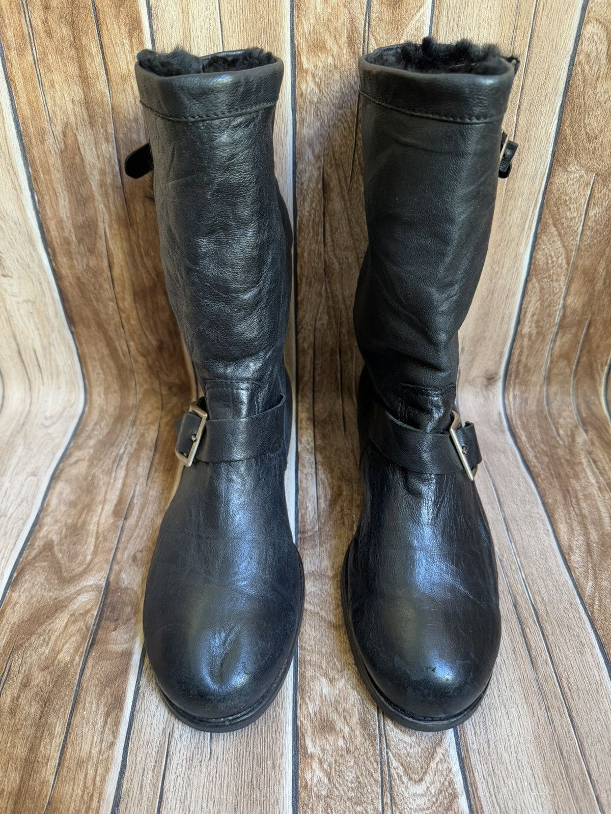 Jimmy Choo × Vintage Engineer fur boots Size US 9.5 / IT 39.5 - 3 Thumbnail