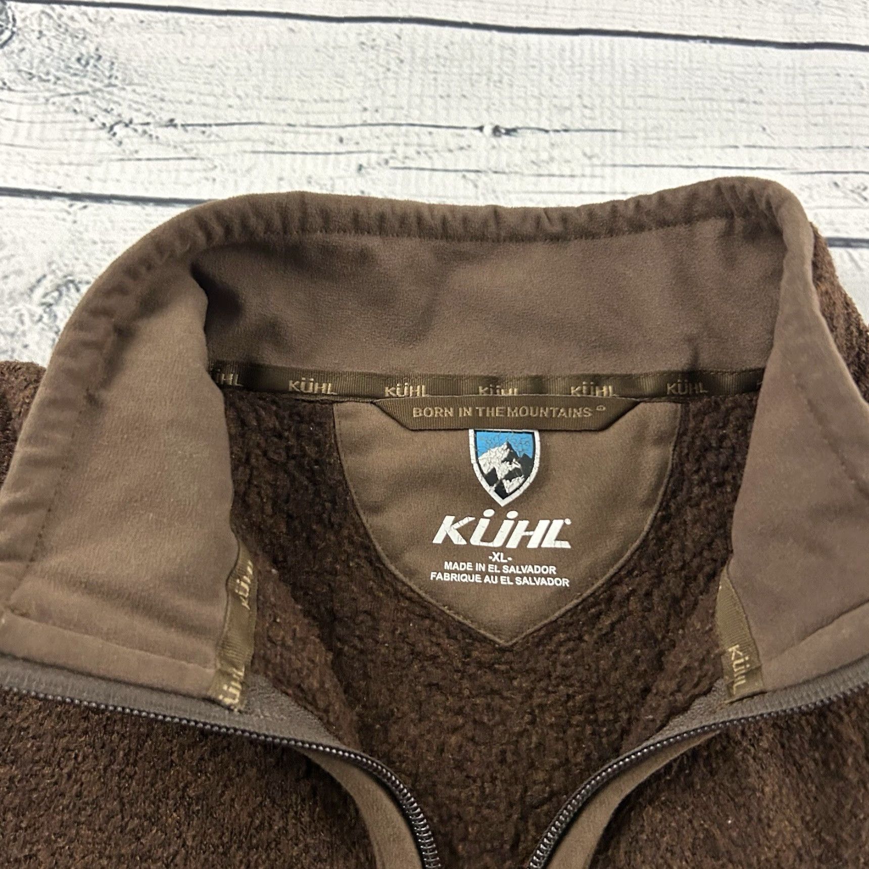 Vintage Kuhl Full Zip Alfpaca Fleece Jacket Women's XL Brown Size XL / US 12-14 / IT 48-50 - 2 Thumbnail