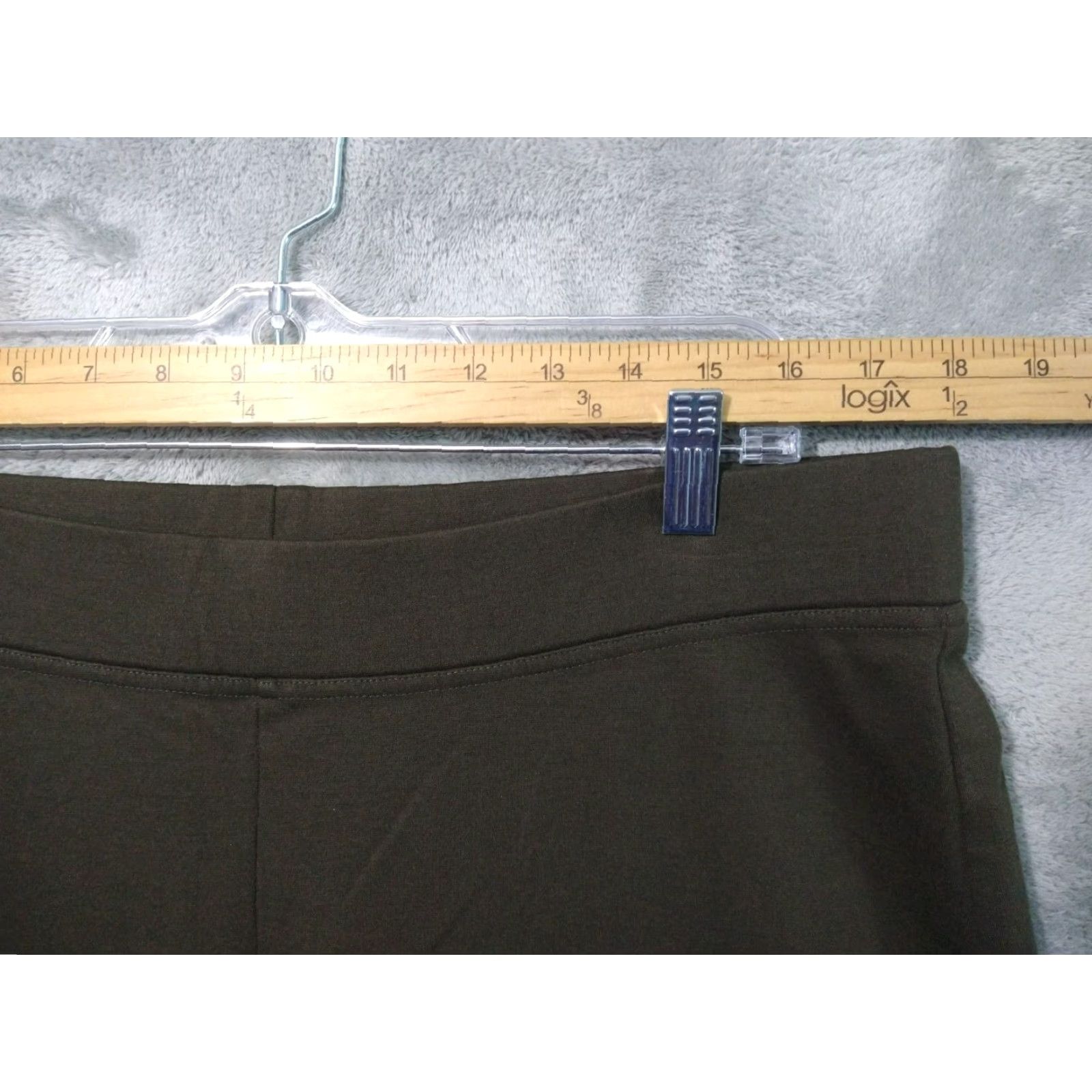 Eileen Fisher Eileen Fisher Pants Womens Large Green Stretch Crepe Pull On Crop Washable Slacks Size 36" / US 14 / IT 50 - 3 Thumbnail