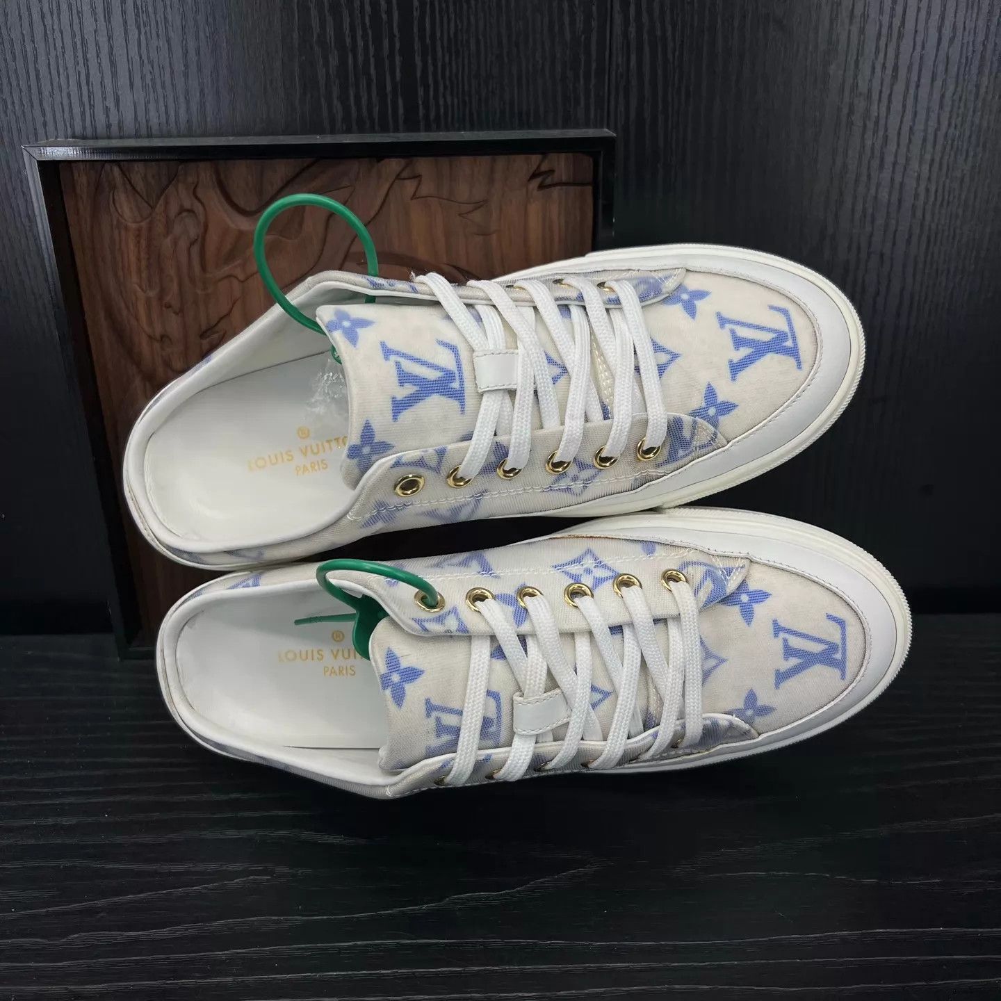 Louis Vuitton LV Stellar Blue & White Women's Shoes 37 Size US 6.5 / IT 36.5 - 4 Thumbnail