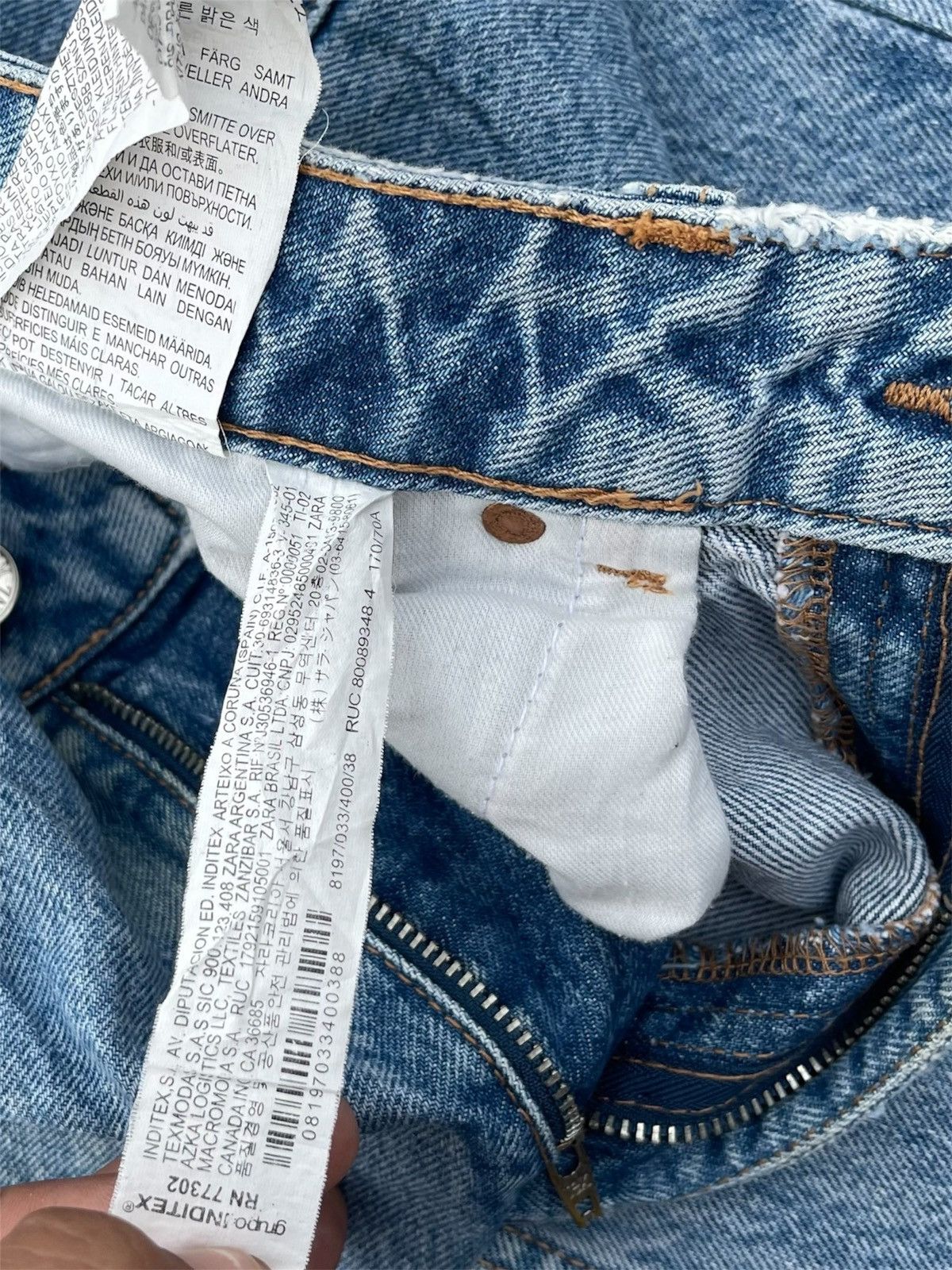 Designer × Jean 🔥 Zara Light Blue Distressed Denim W28 🔥 Size US 28 / EU 44 - 9 Thumbnail