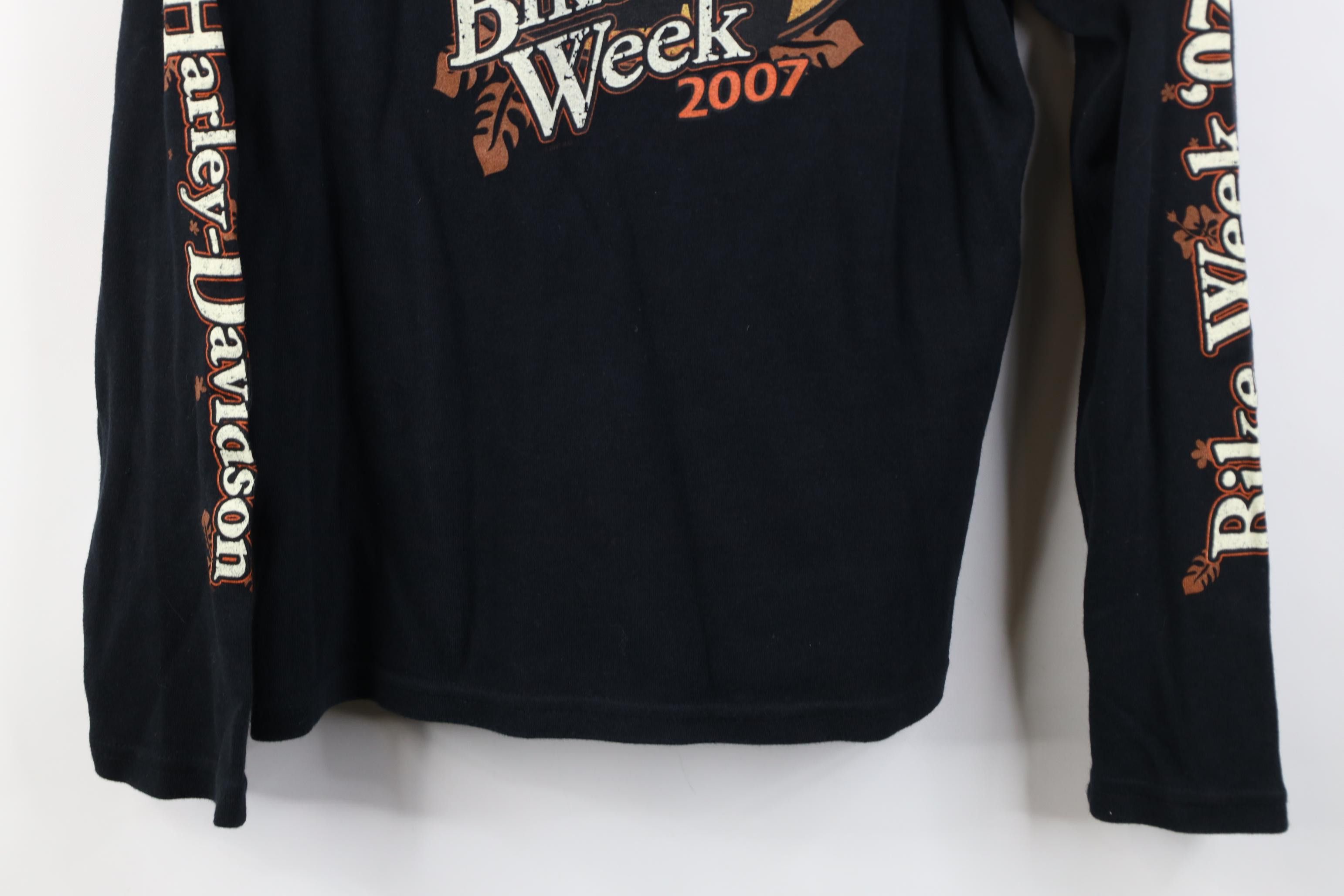 Harley Davidson Vintage Y2K 2007 Harley Davidson Week Long Sleeve T-Shirt Size L / US 10 / IT 46 - 3 Thumbnail