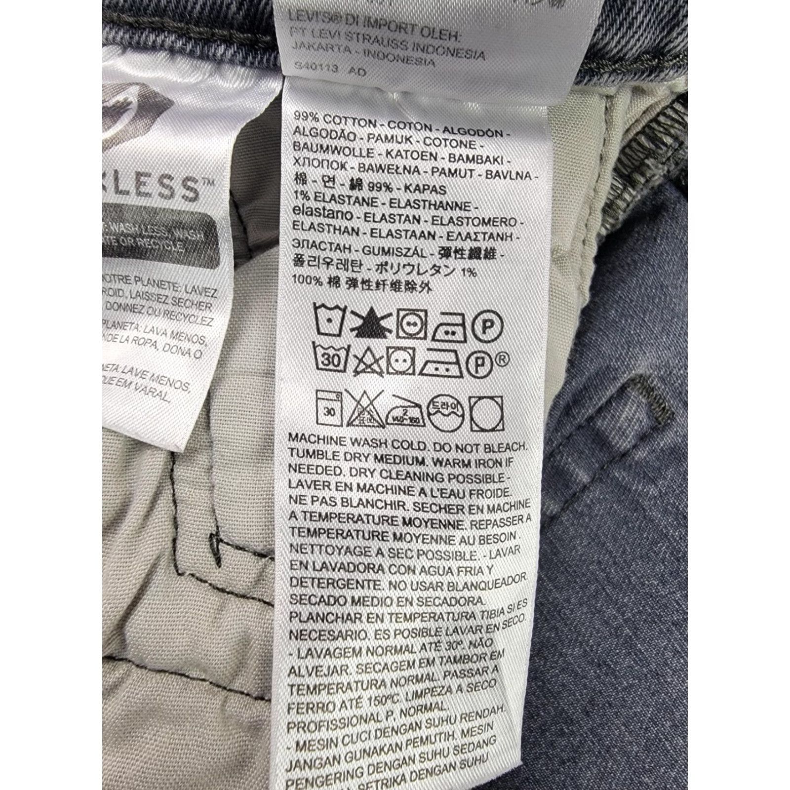 Levi's Levi's Premium 501 S Skinny Jeans Mens 29x28 Gray Button Fly Distressed Slim Denim Cotton 501 Size US 29 - 7 Thumbnail