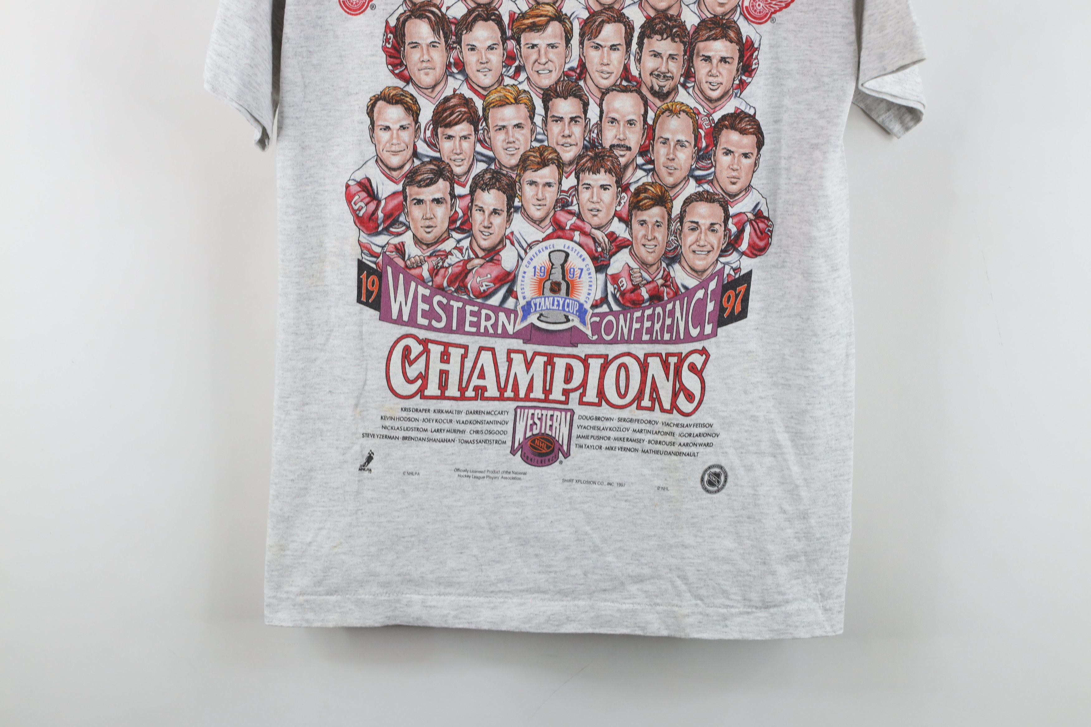 Vintage Vintage 90s Cartoon Detroit Red Wings Hockey T-Shirt USA Size US M / EU 48-50 / 2 - 3 Thumbnail