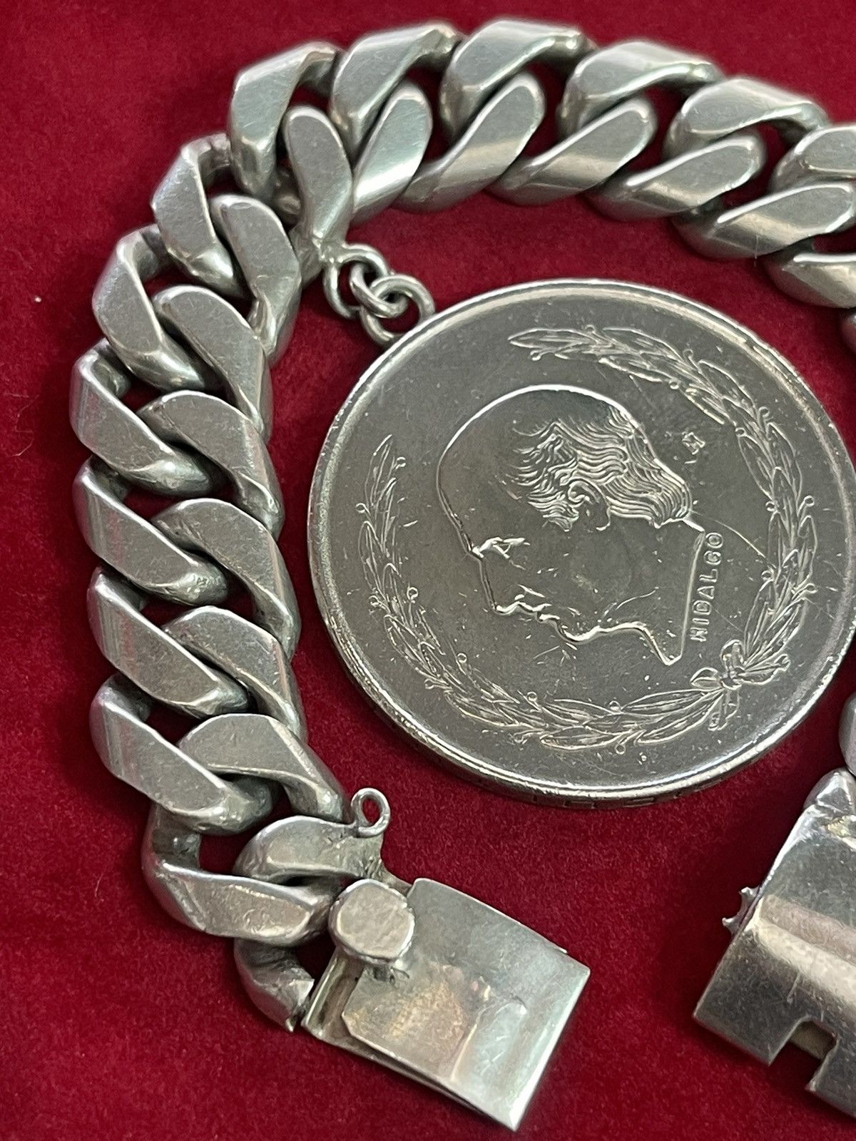 Vintage Mexican silver bracelet for him Size ONE SIZE - 2 Thumbnail