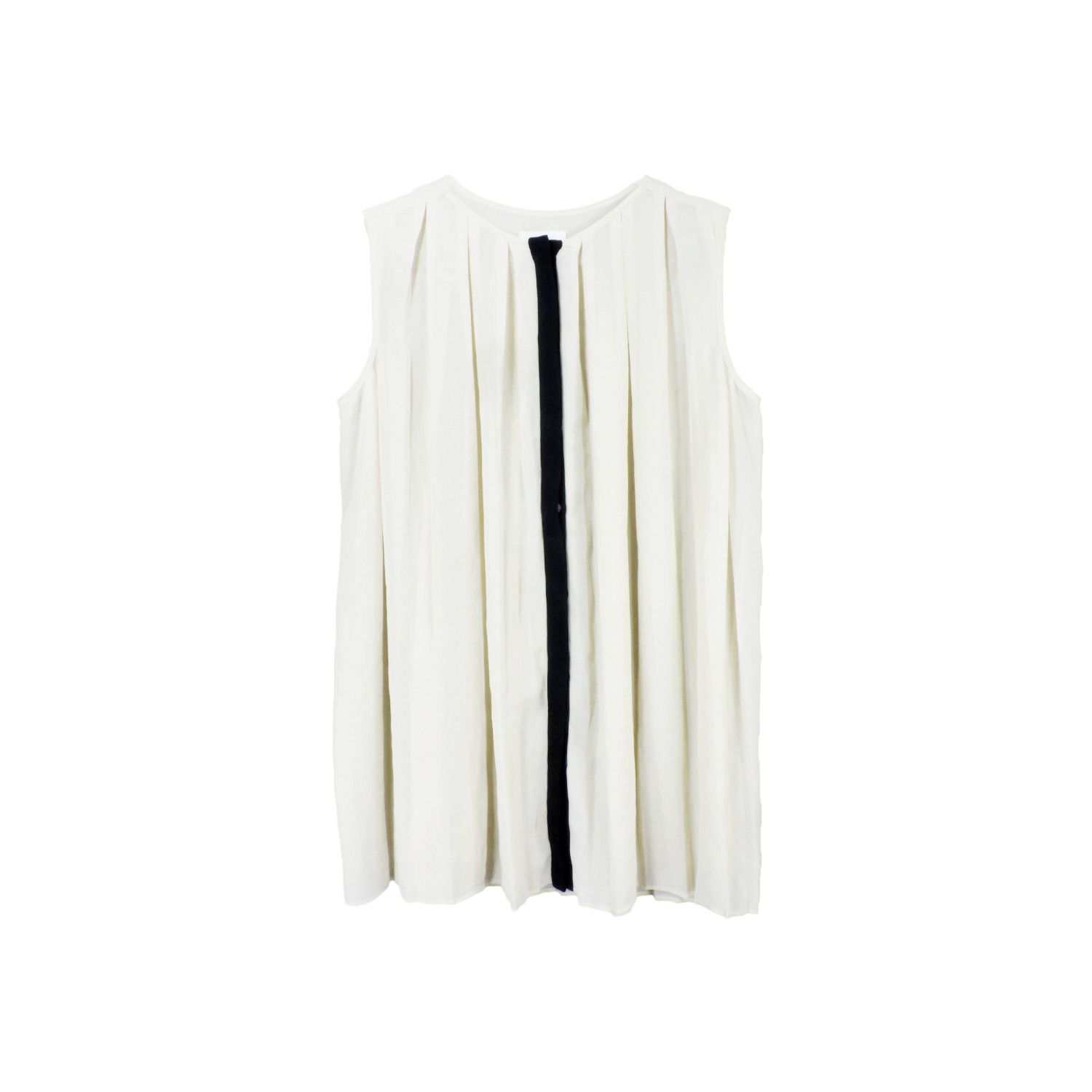 Lanvin LANVIN EN BLUE BLACK VERTICAL STRIP BLOUSE Size XS / US 0-2 / IT 36-38 - 2 Thumbnail