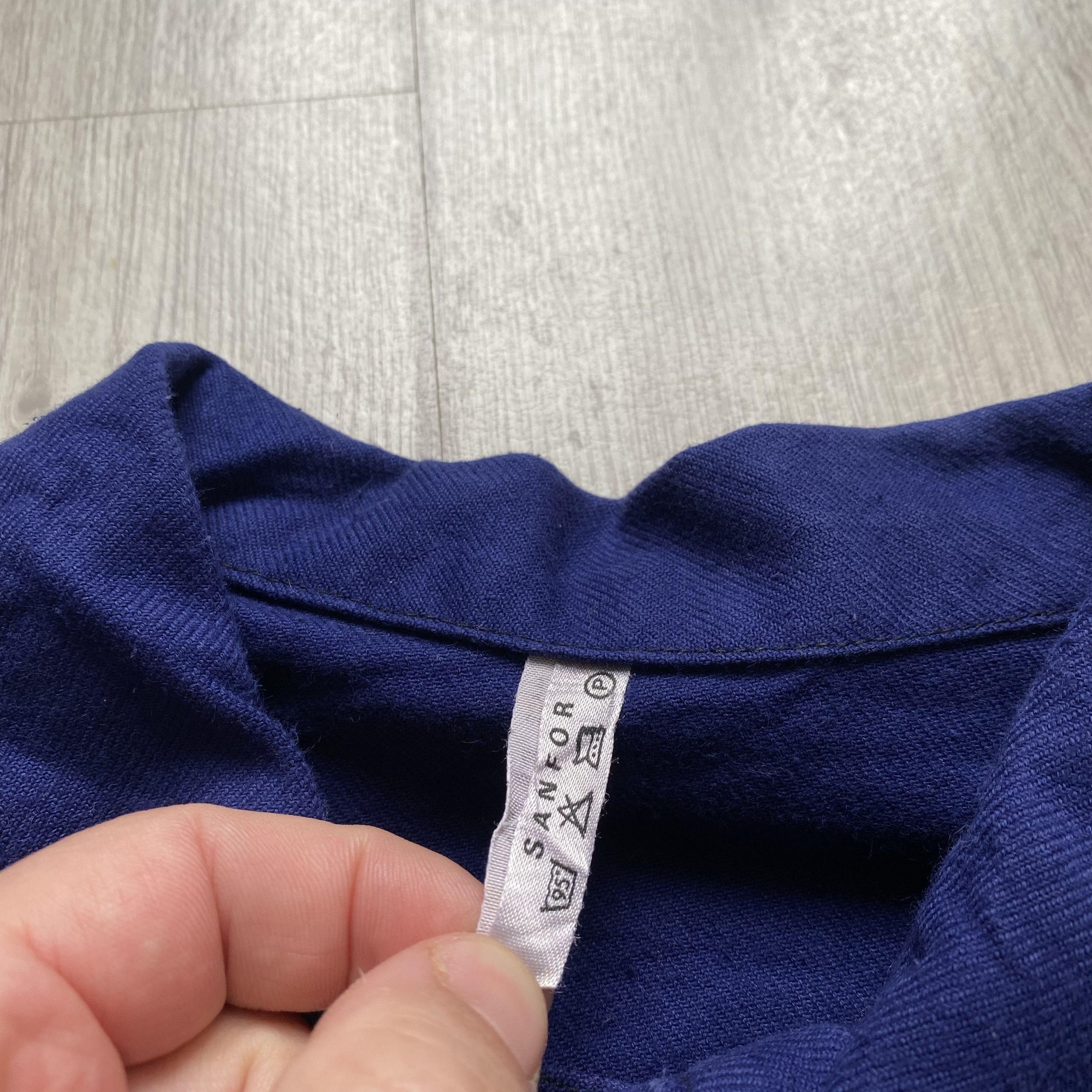 Le Laboureur Vintage 80s Faded Sanfor French Chore jacket Work le mont Size US M / EU 48-50 / 2 - 12 Thumbnail
