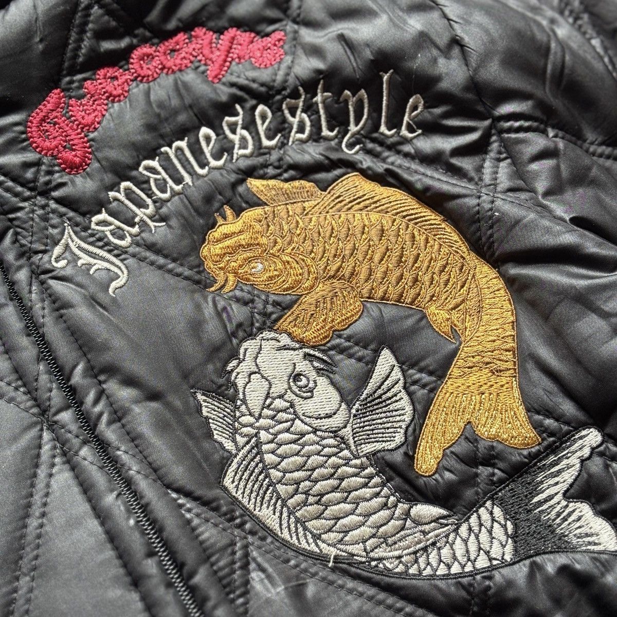 Vintage Vintage tmocarps koi puffer japanese style Sukajan jacket Size US L / EU 52-54 / 3 - 7 Thumbnail