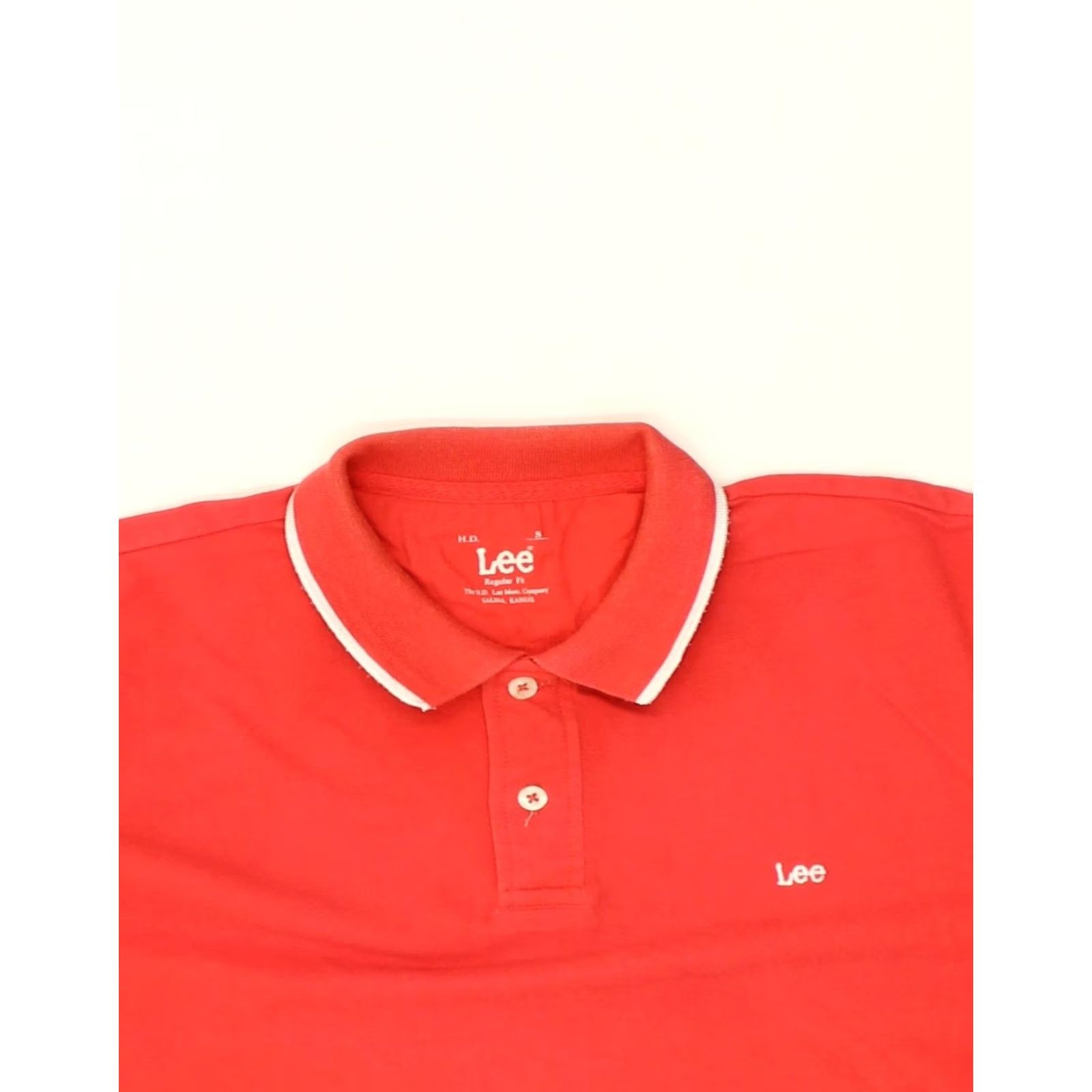 Lee LEE Polo Shirt Mens Small Red Cotton Regular Fit ZC08 Size US S / EU 44-46 / 1 - 3 Thumbnail